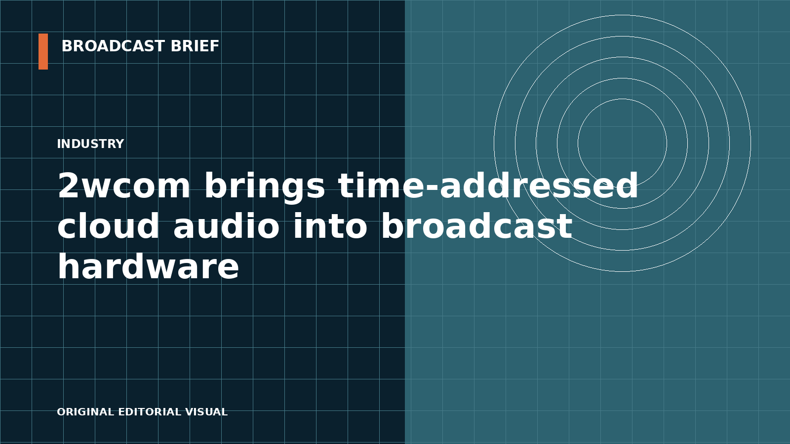 Editorial illustration for 2wcom brings time-addressed cloud audio into broadcast hardware
