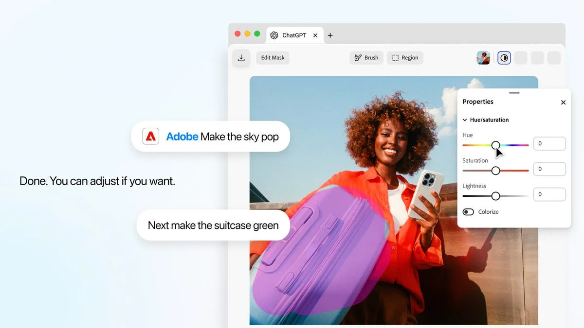 Source image for Adobe puts direct editing controls beside the ChatGPT conversation