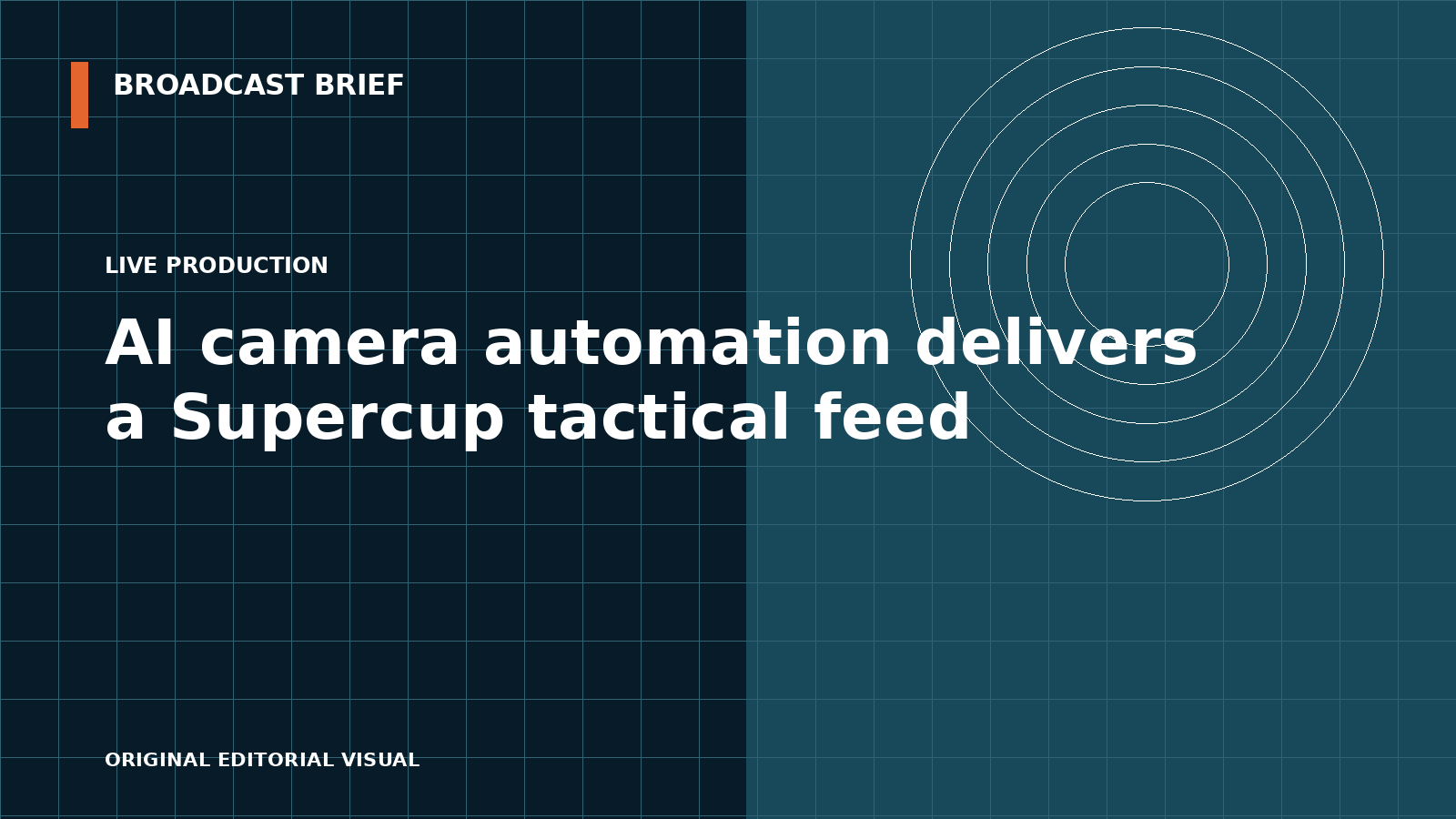 Editorial illustration for AI camera automation delivers a Supercup tactical feed