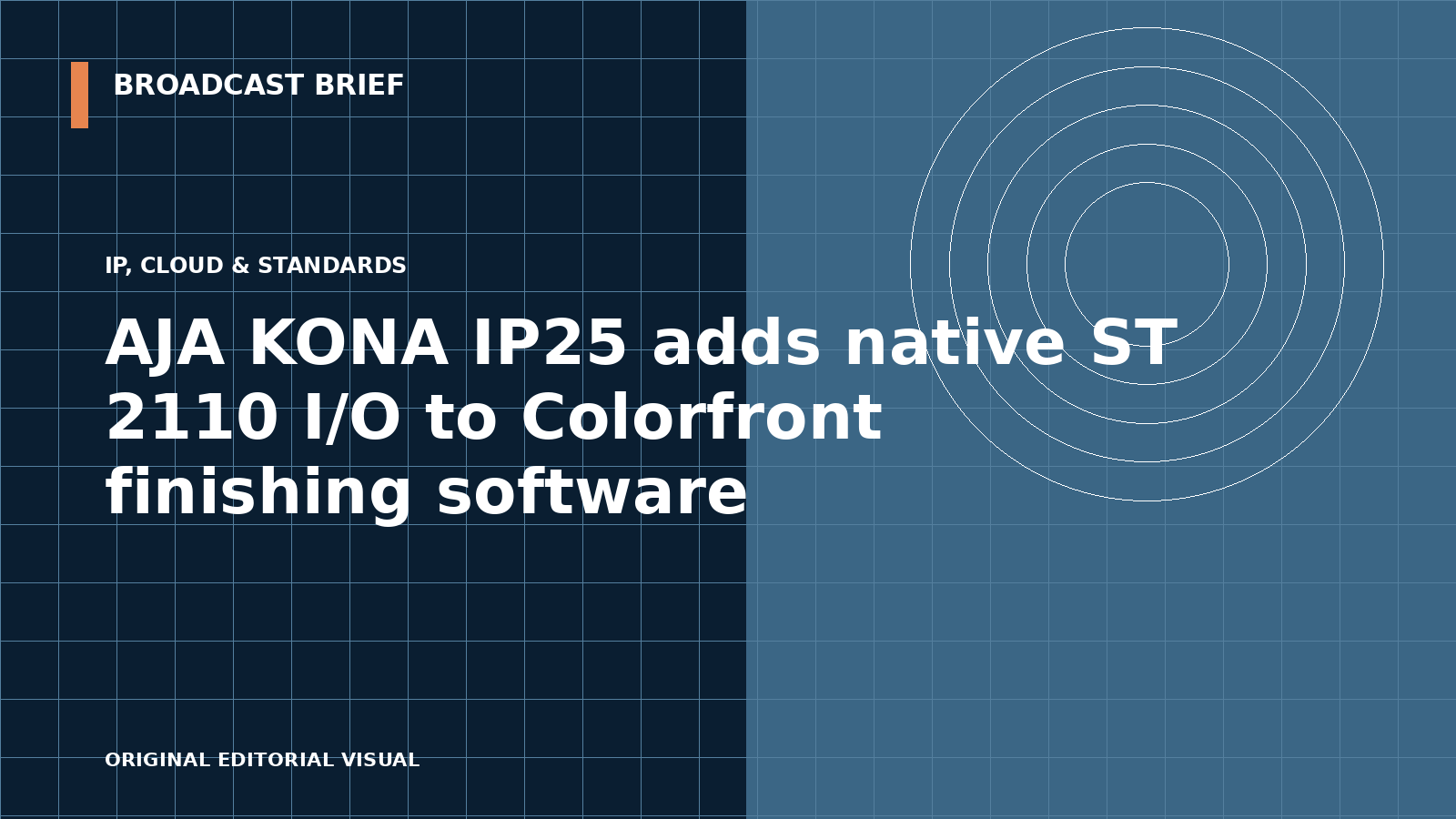 Editorial illustration for AJA KONA IP25 adds native ST 2110 I/O to Colorfront finishing software