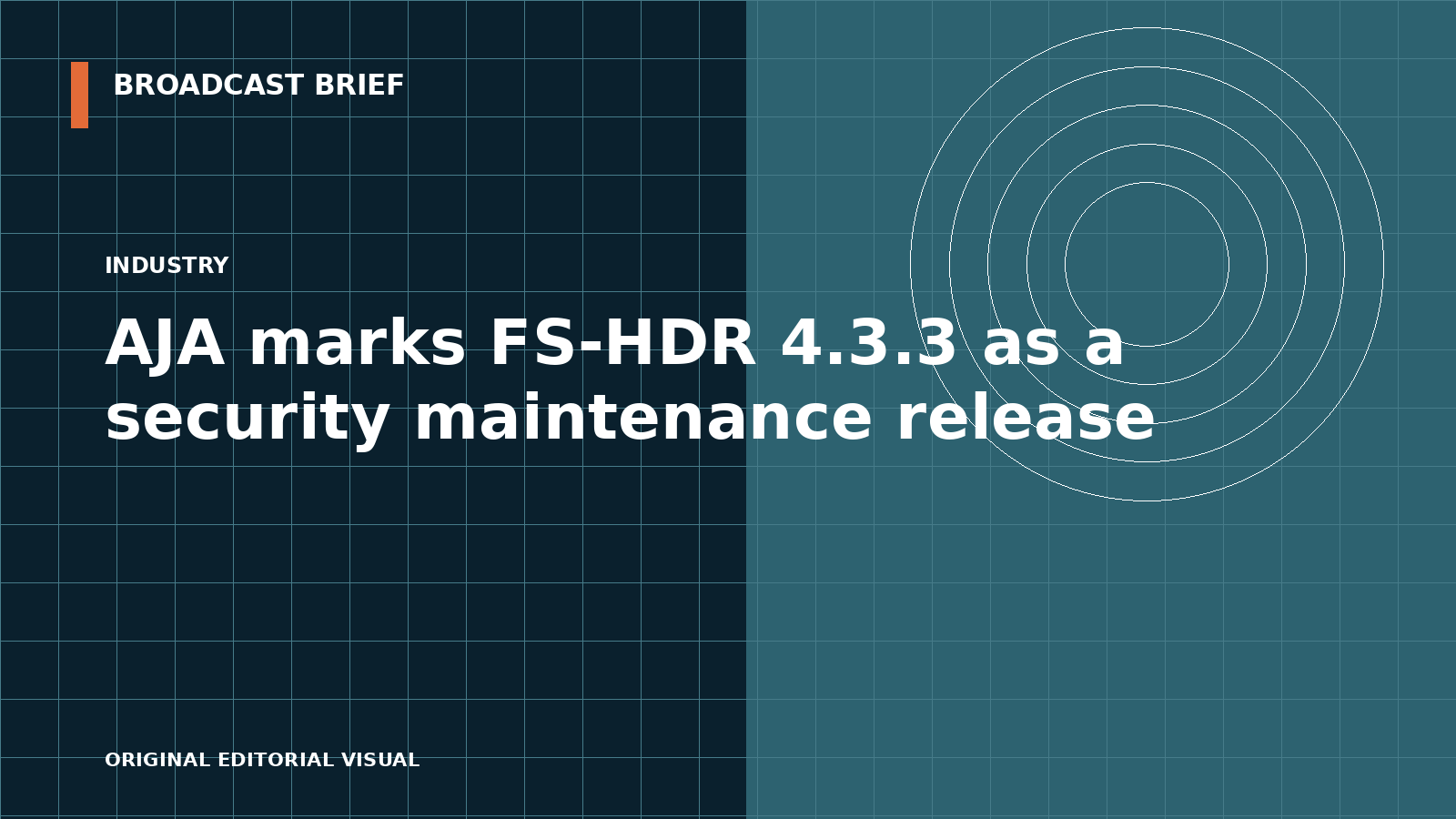 Editorial illustration for AJA marks FS-HDR 4.3.3 as a security maintenance release