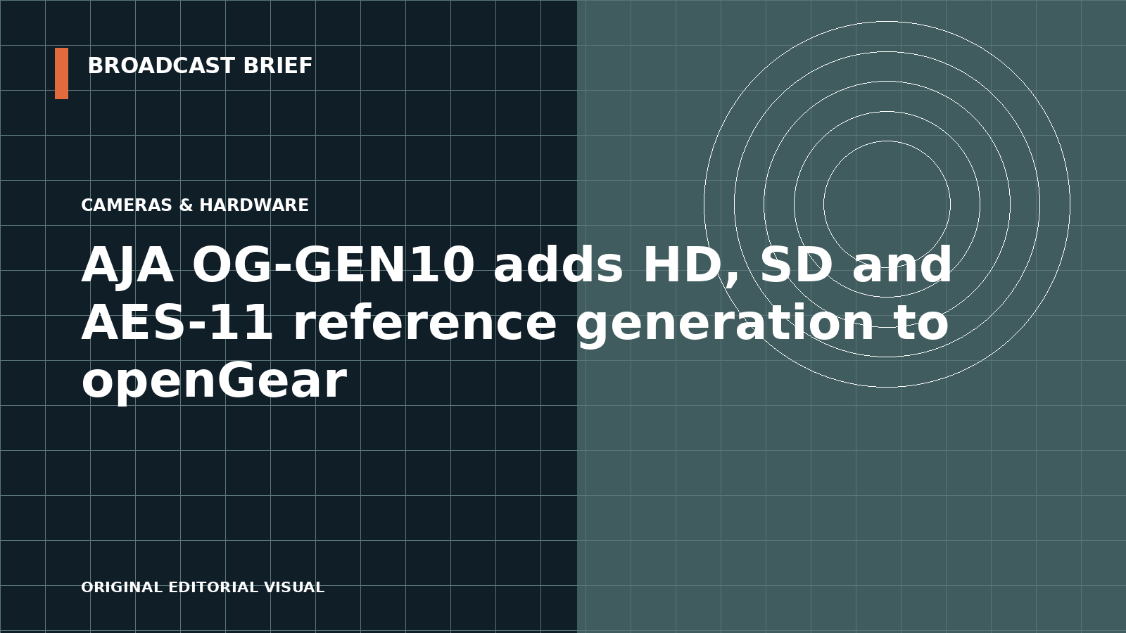 Editorial illustration for AJA OG-GEN10 adds HD, SD and AES-11 reference generation to openGear