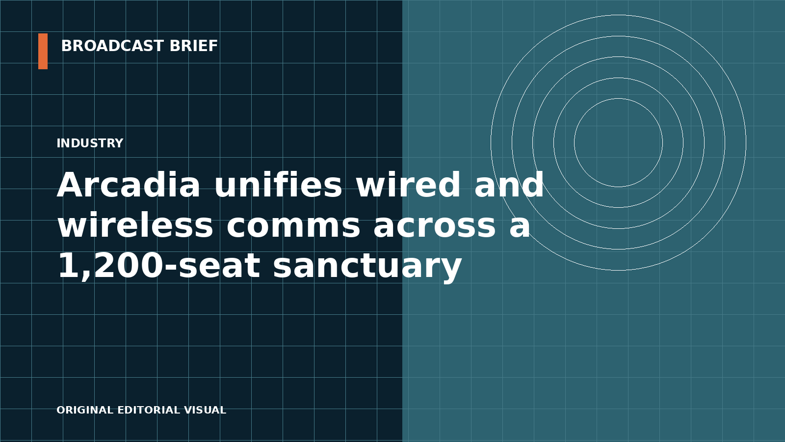 Editorial illustration for Arcadia unifies wired and wireless comms across a 1,200-seat sanctuary