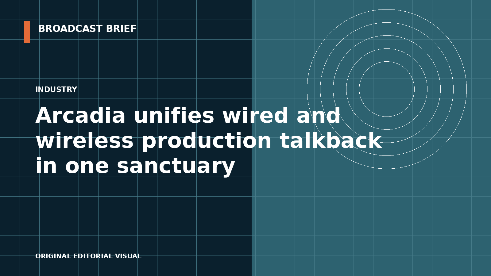 Editorial illustration for Arcadia unifies wired and wireless production talkback in one sanctuary