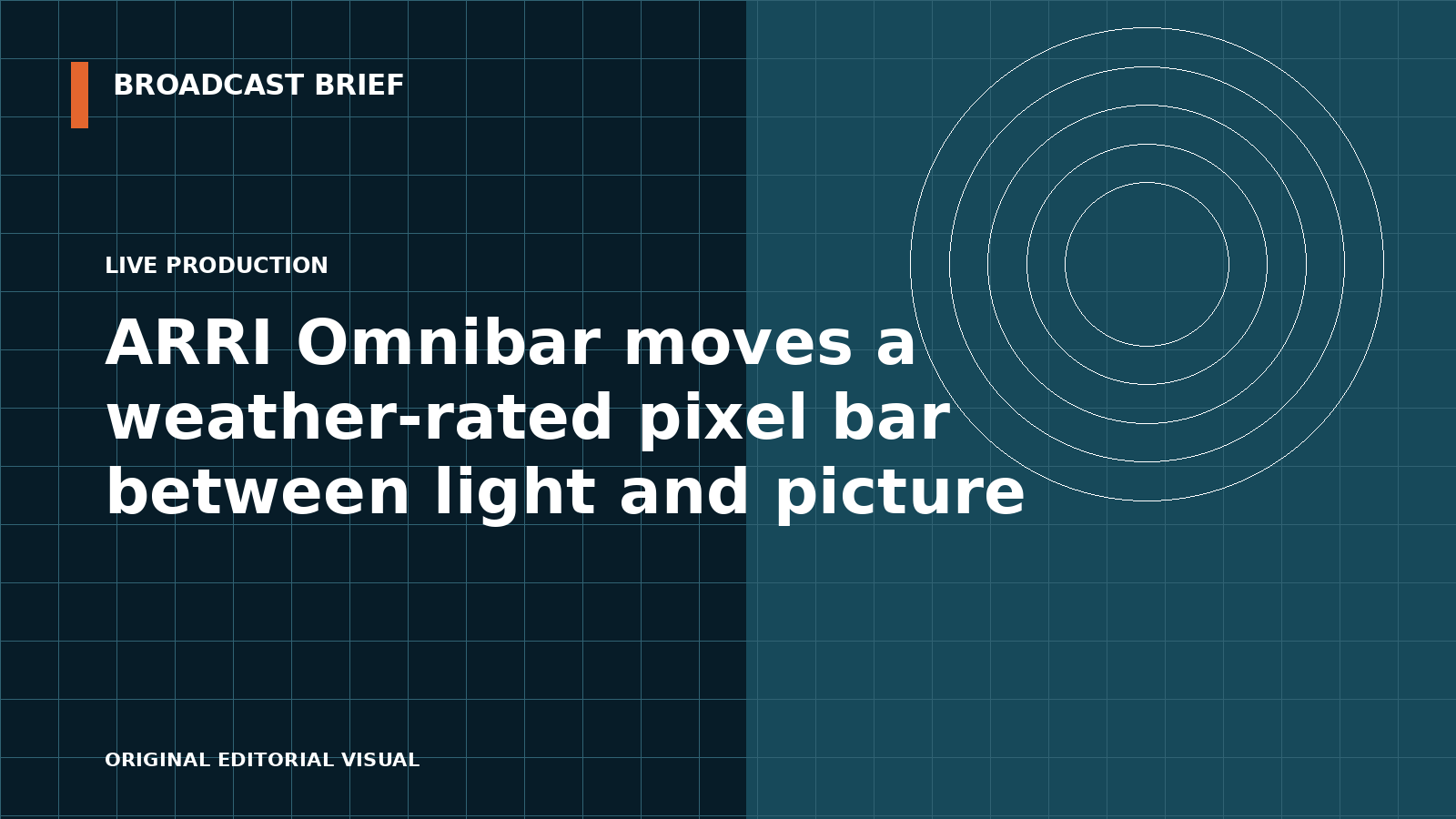 Editorial illustration for ARRI Omnibar moves a weather-rated pixel bar between light and picture