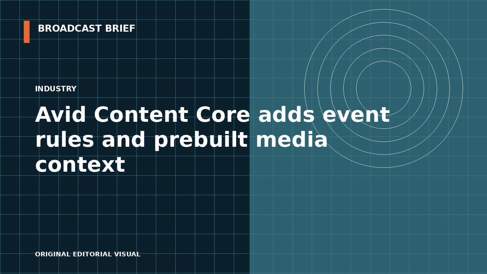 Editorial illustration for Avid Content Core adds event rules and prebuilt media context