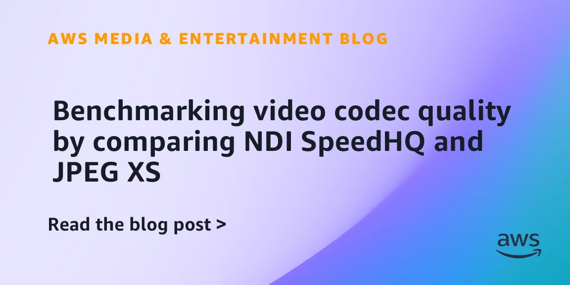Source image for AWS benchmark compares NDI SpeedHQ and JPEG XS across eight generations