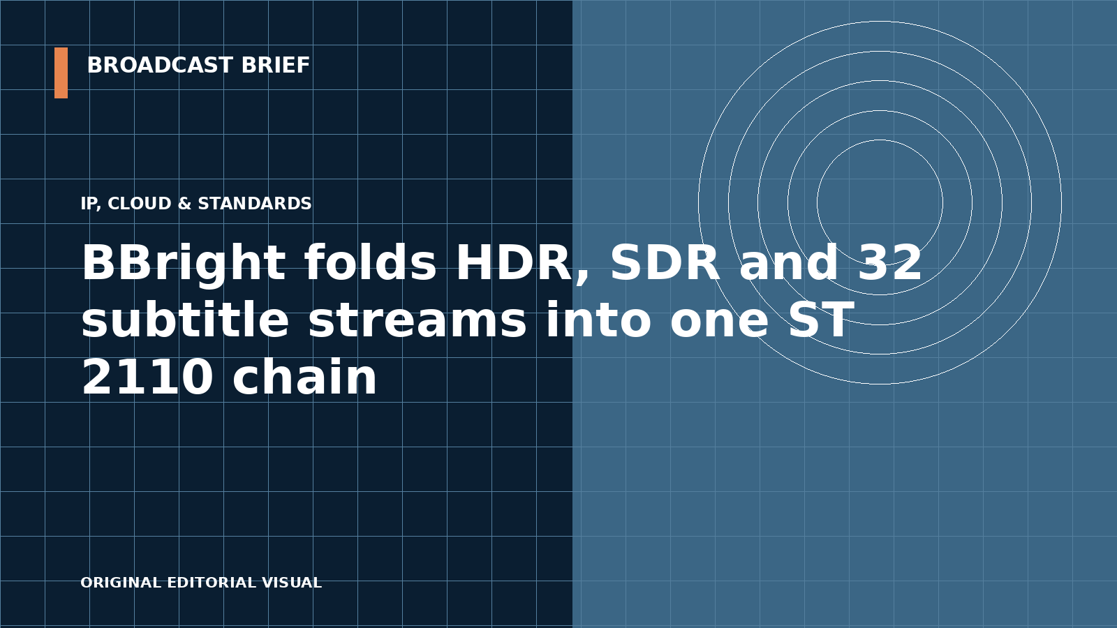 Editorial illustration for BBright folds HDR, SDR and 32 subtitle streams into one ST 2110 chain