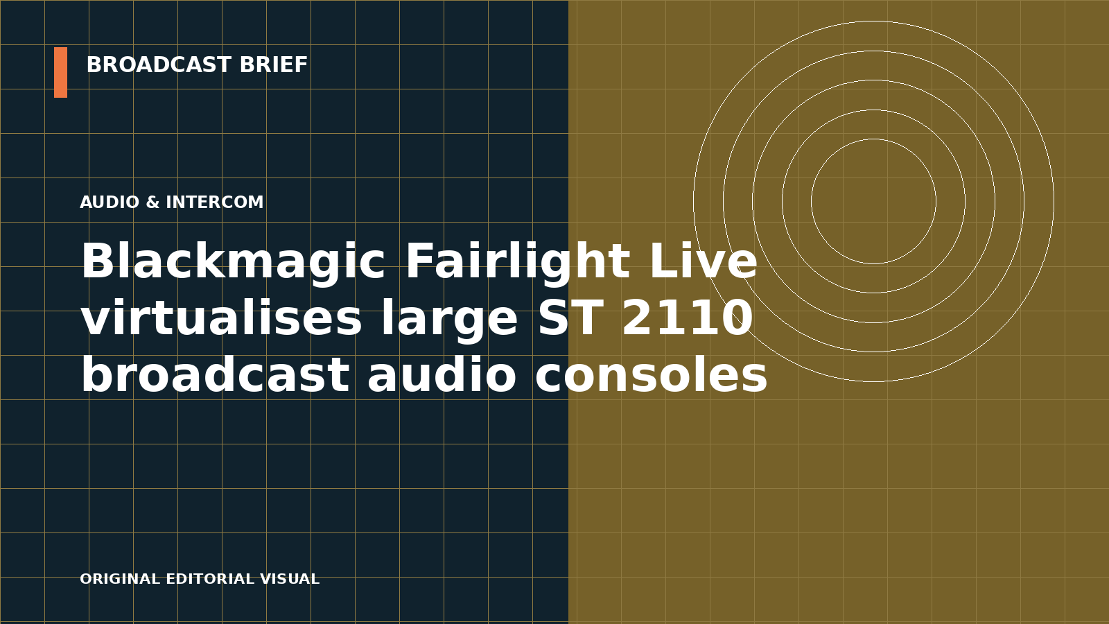 Editorial illustration for Blackmagic Fairlight Live virtualises large ST 2110 broadcast audio consoles