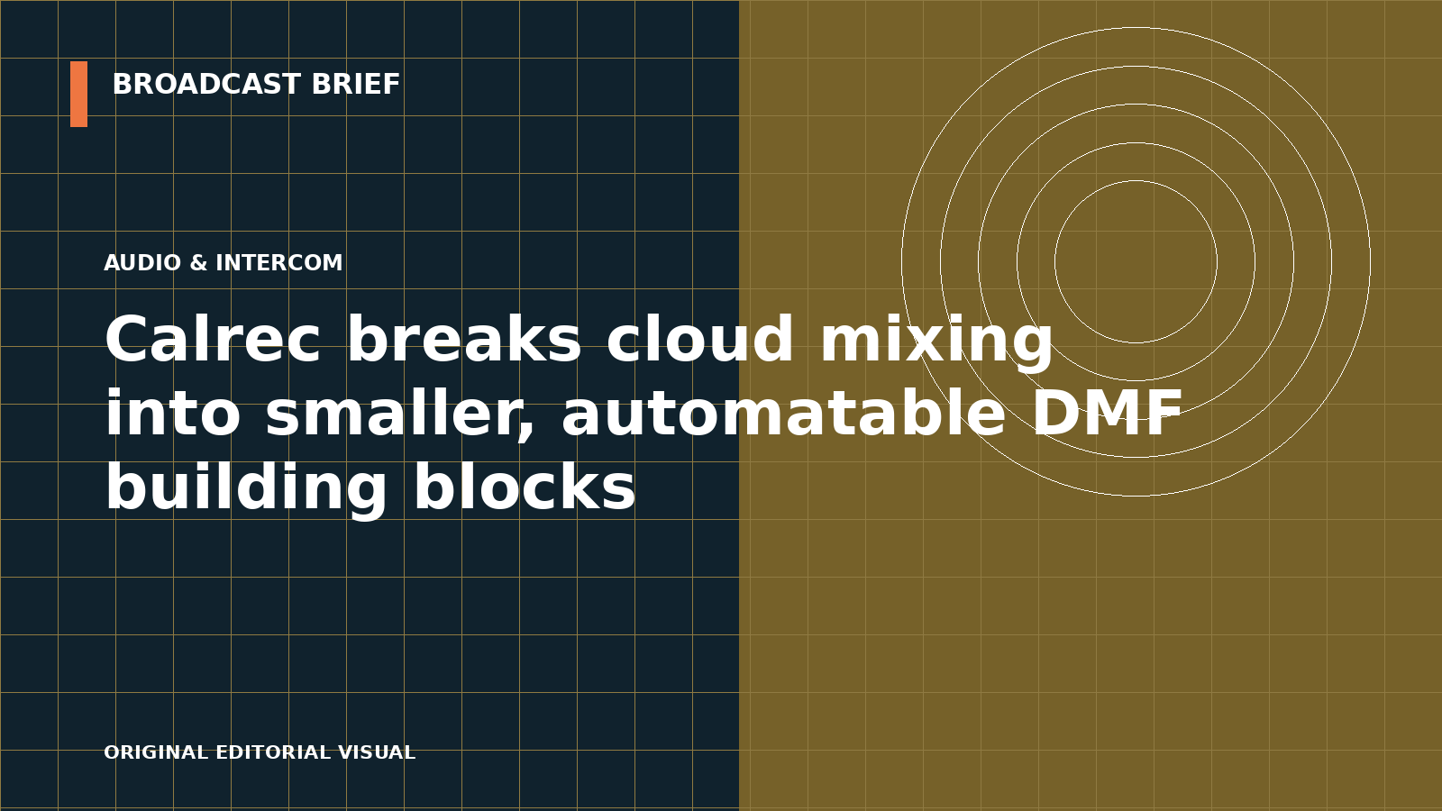 Editorial illustration for Calrec breaks cloud mixing into smaller, automatable DMF building blocks