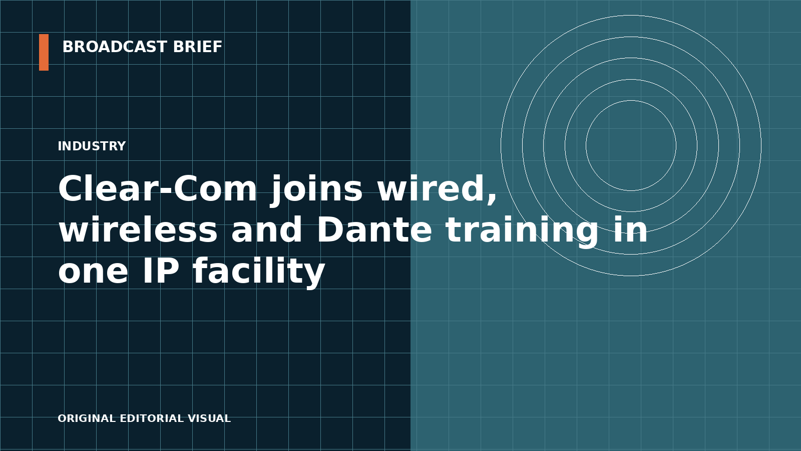 Editorial illustration for Clear-Com joins wired, wireless and Dante training in one IP facility