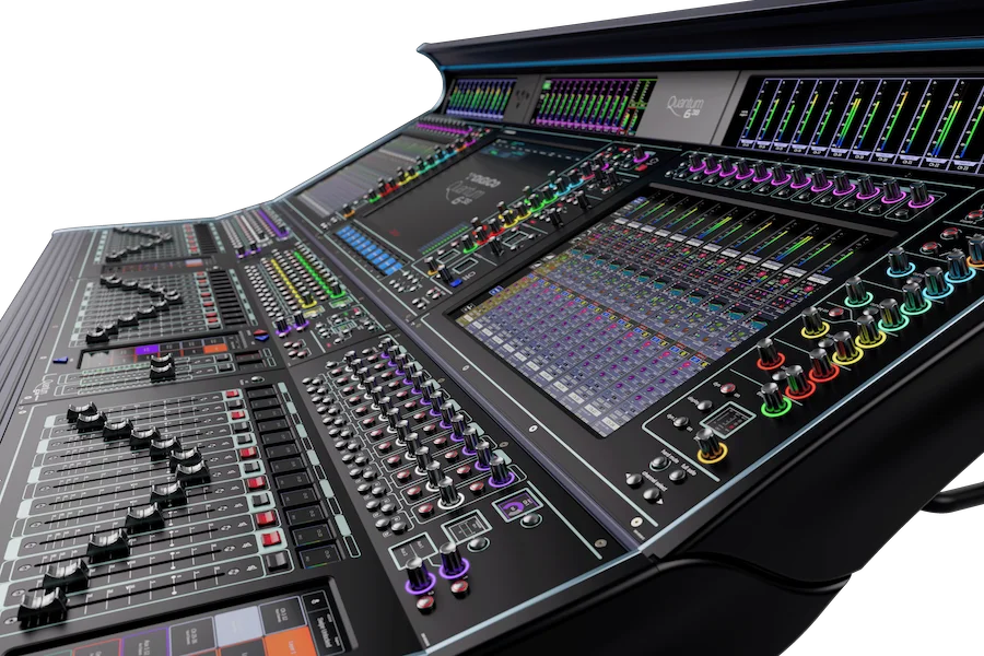 Source image for DiGiCo Quantum638 scales 256 inputs across three touchscreens