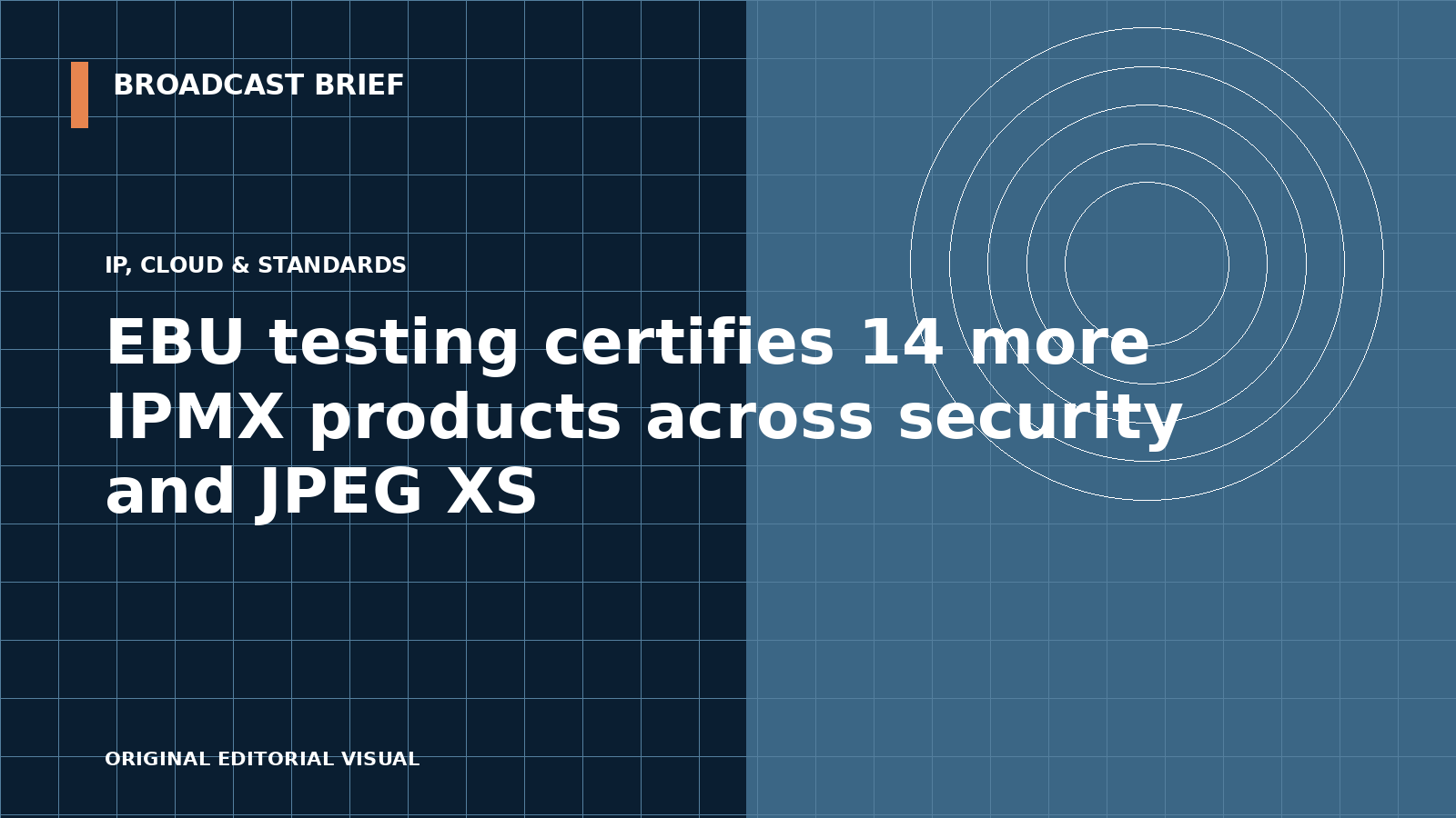 Editorial illustration for EBU testing certifies 14 more IPMX products across security and JPEG XS
