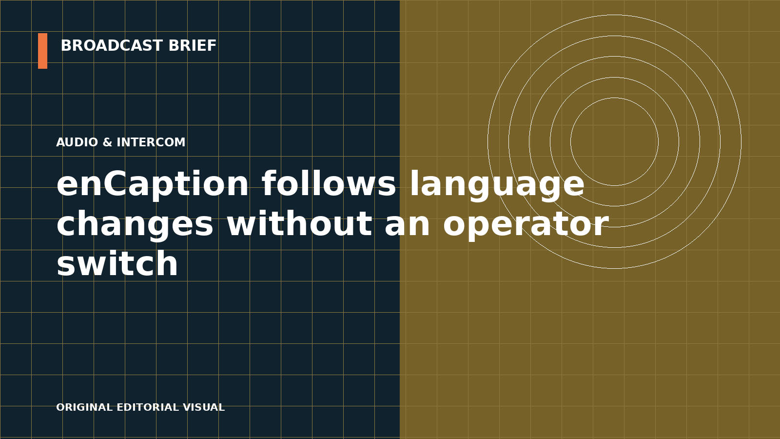 Editorial illustration for enCaption follows language changes without an operator switch