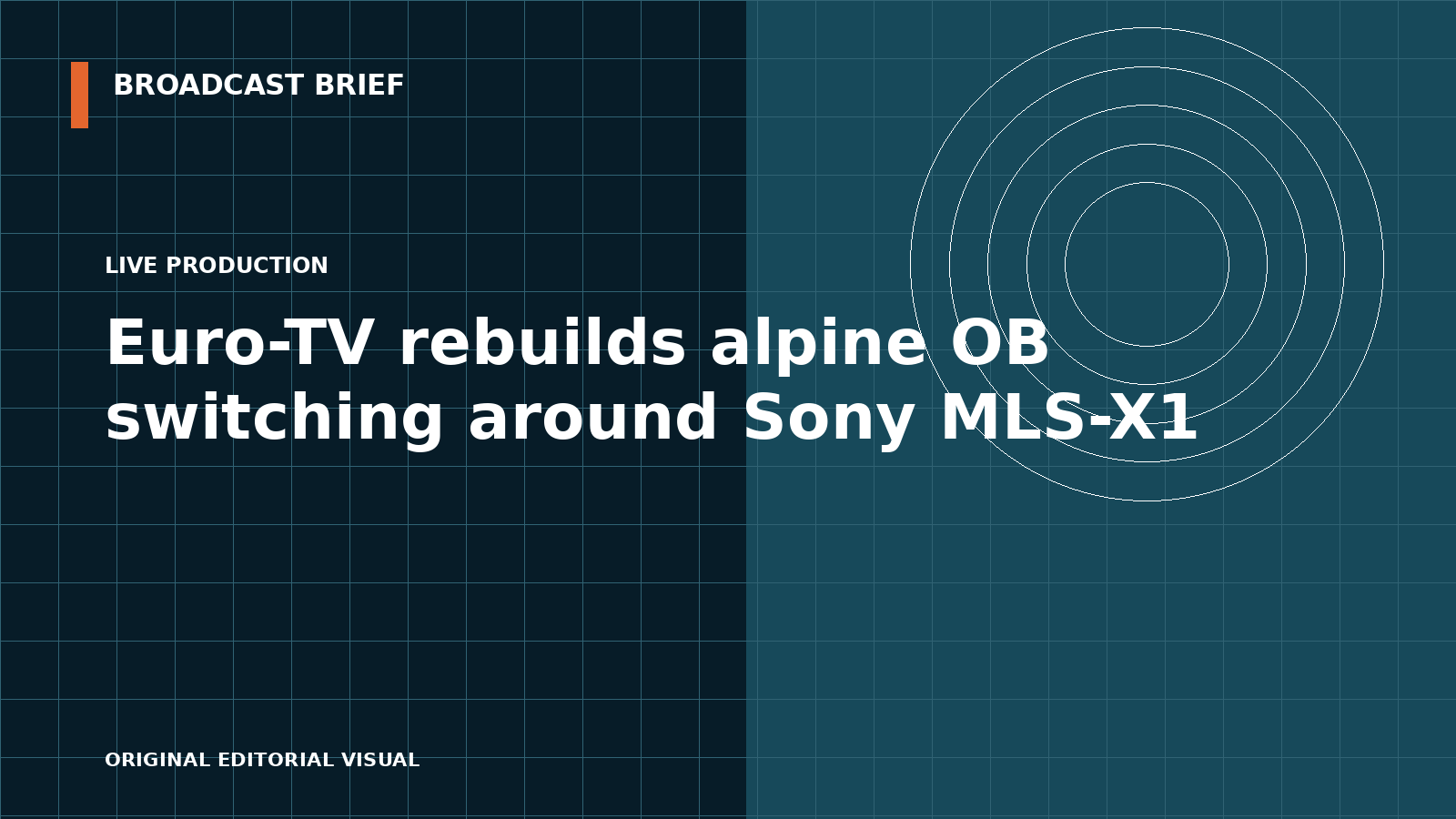 Editorial illustration for Euro-TV rebuilds alpine OB switching around Sony MLS-X1
