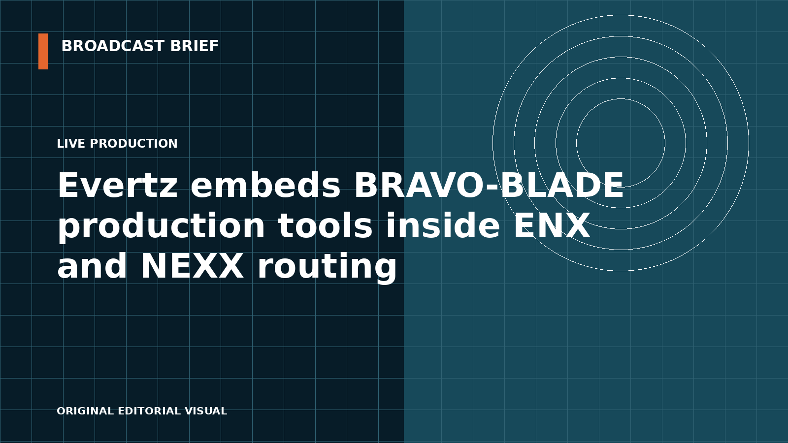 Editorial illustration for Evertz embeds BRAVO-BLADE production tools inside ENX and NEXX routing