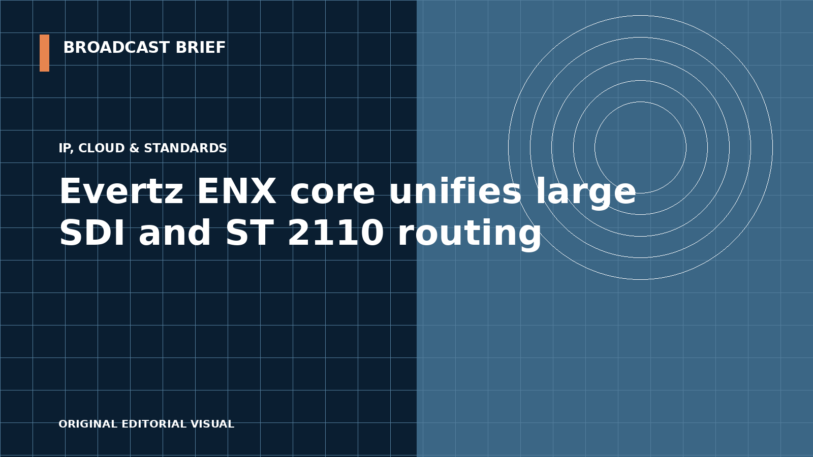 Editorial illustration for Evertz ENX core unifies large SDI and ST 2110 routing