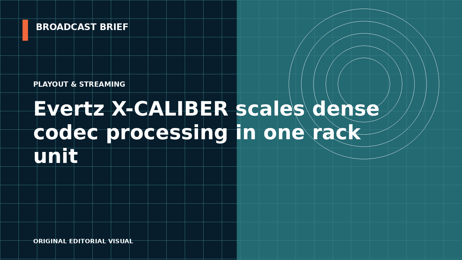 Editorial illustration for Evertz X-CALIBER scales dense codec processing in one rack unit