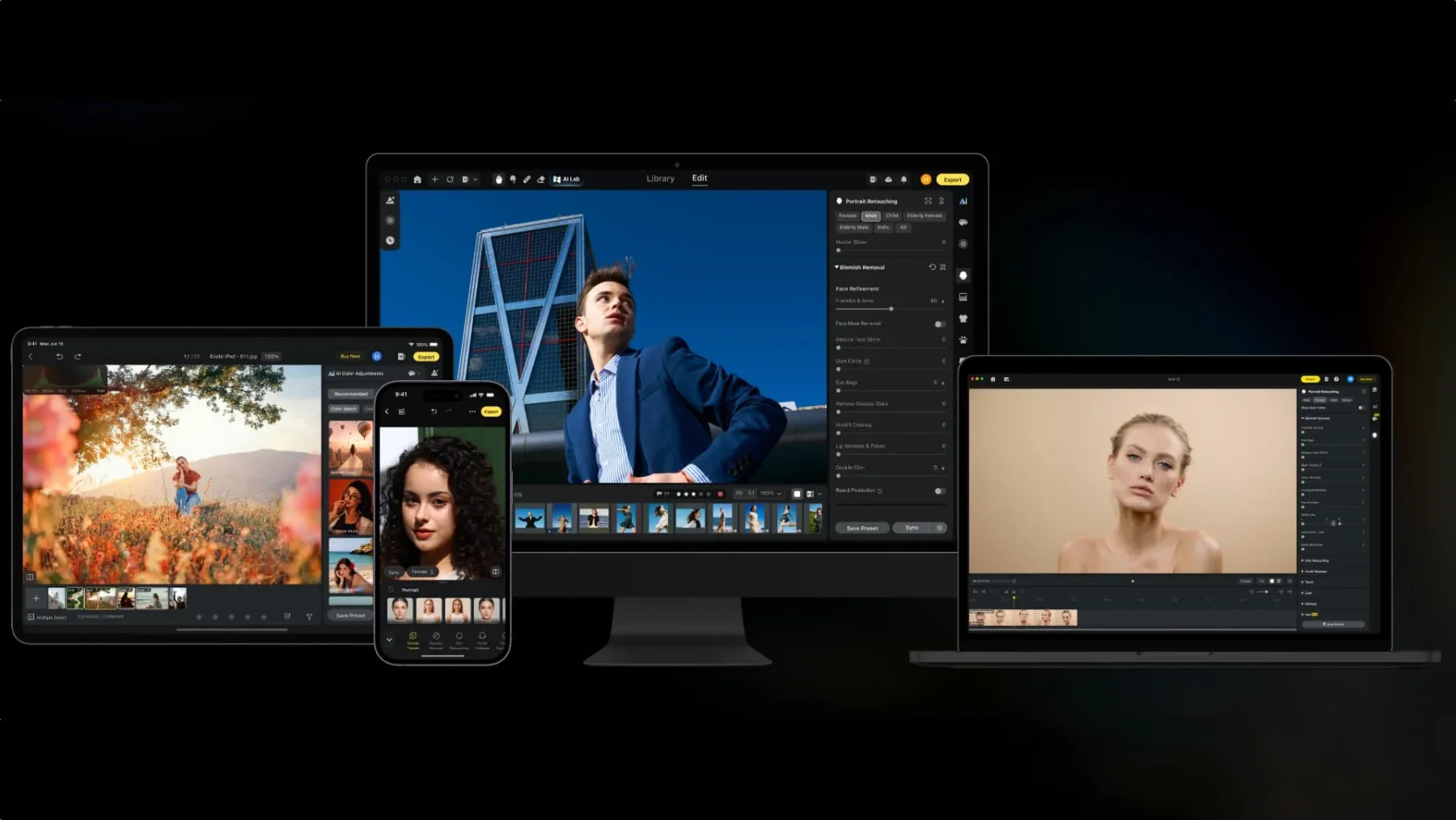 Source image for Evoto 8.0 moves tracked portrait work into the editing timeline