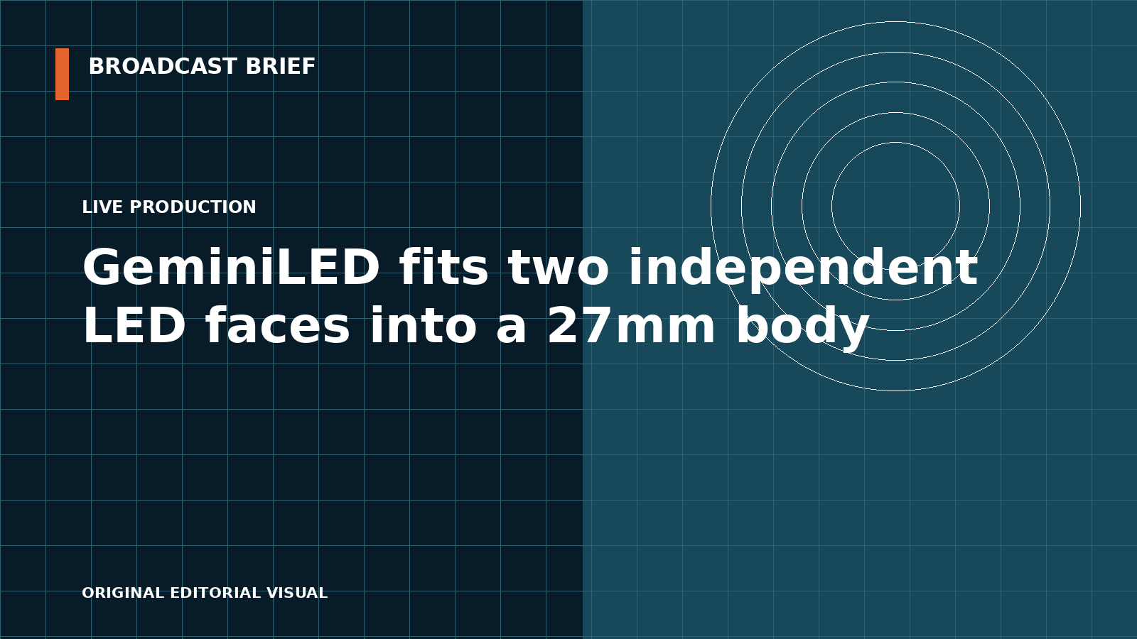 Editorial illustration for GeminiLED fits two independent LED faces into a 27mm body