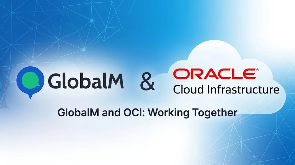 GlobalM GMX broadcast platform and Oracle Cloud Infrastructure graphic