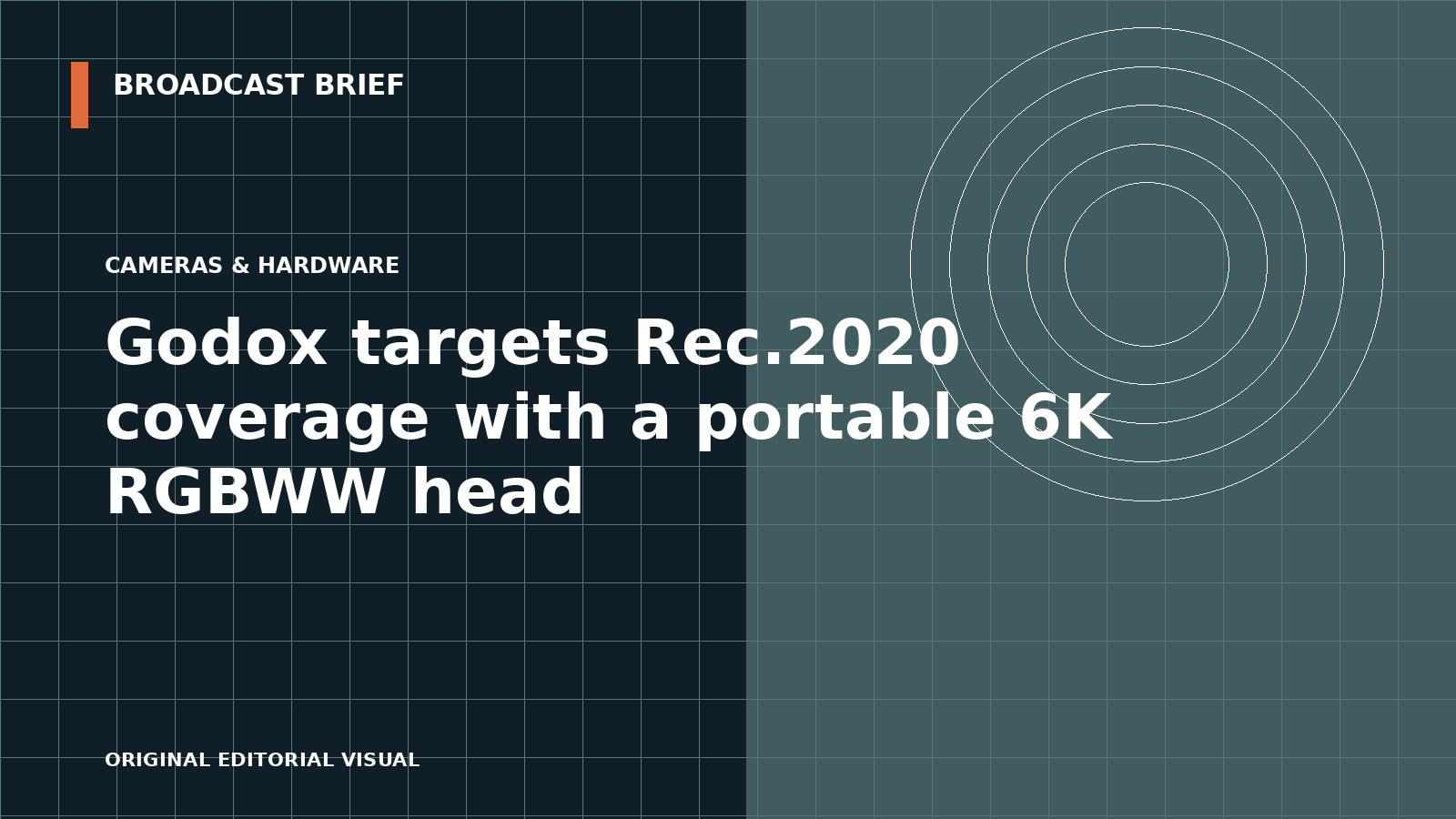 Editorial illustration for Godox targets Rec.2020 coverage with a portable 6K RGBWW head