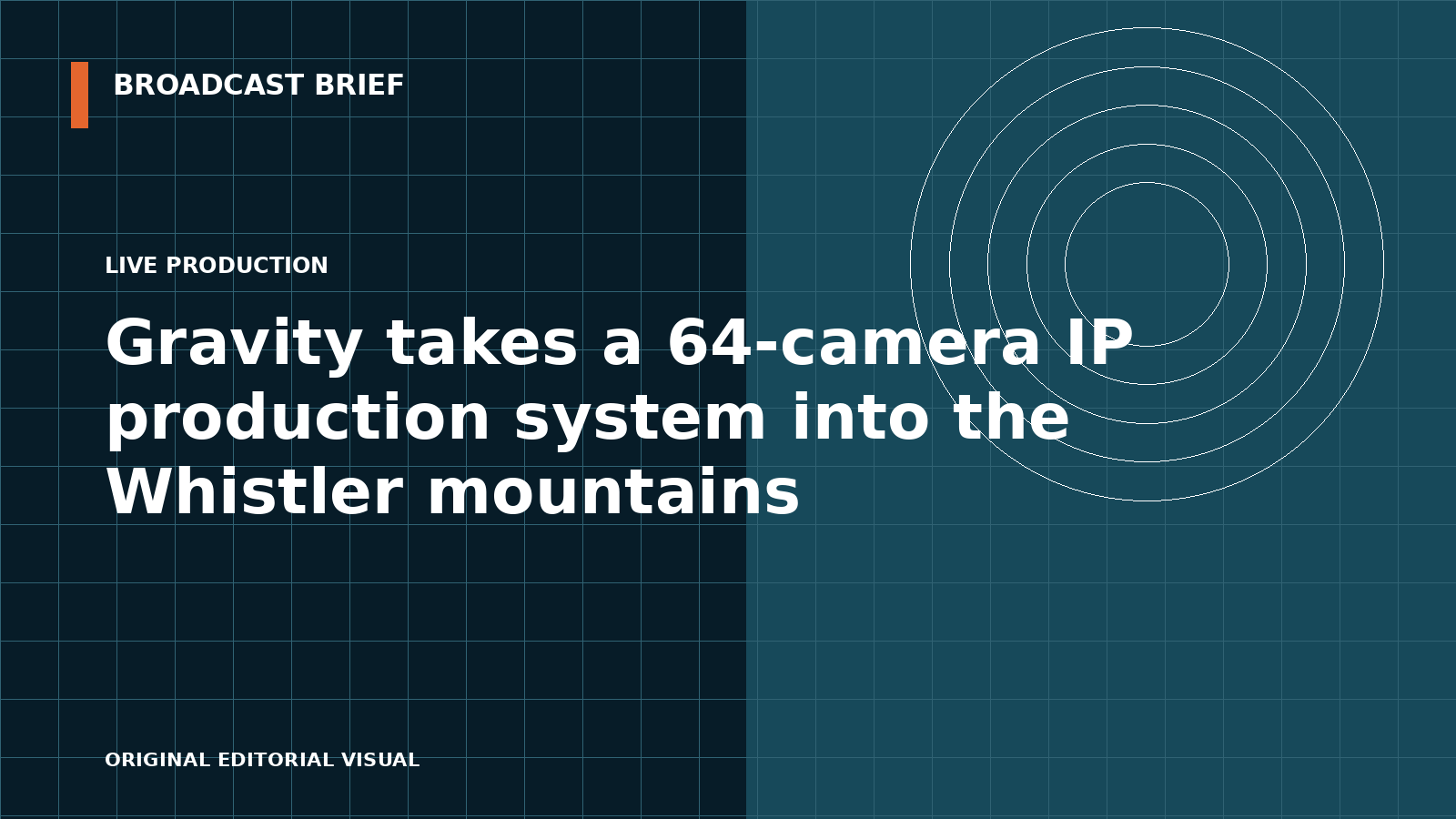 Editorial illustration for Gravity takes a 64-camera IP production system into the Whistler mountains