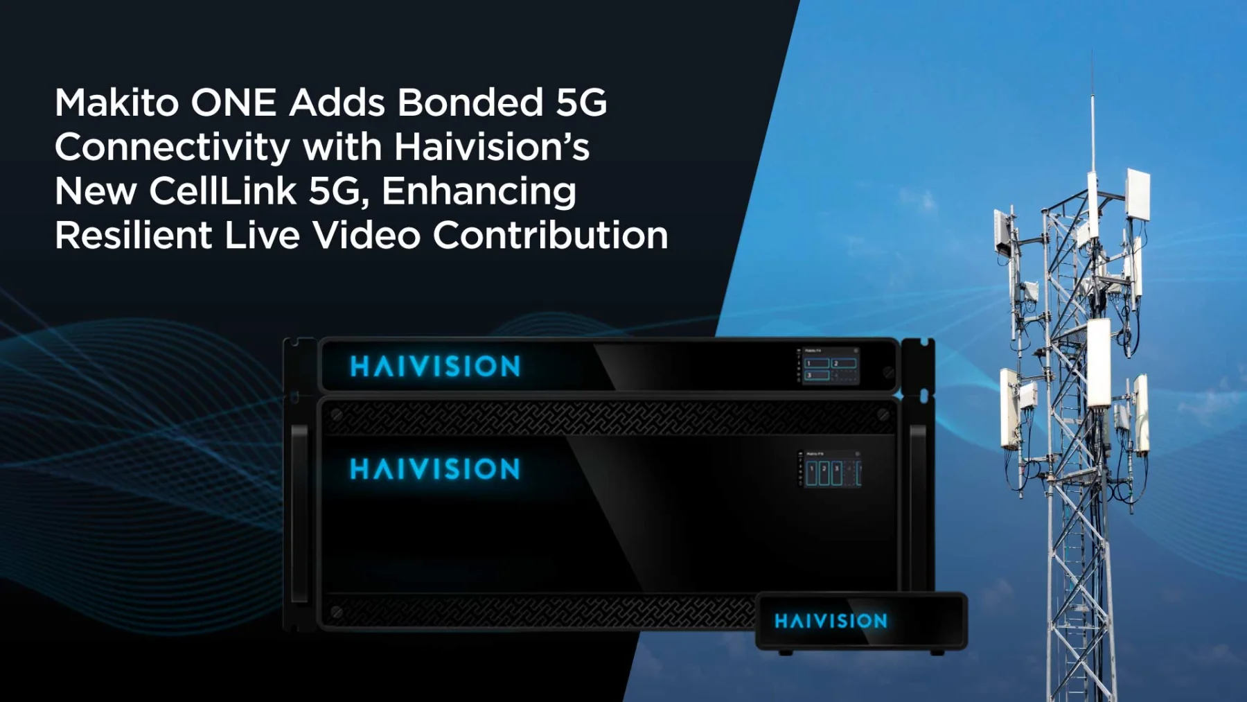 Haivision Makito ONE with CellLink 5G modem and antenna array
