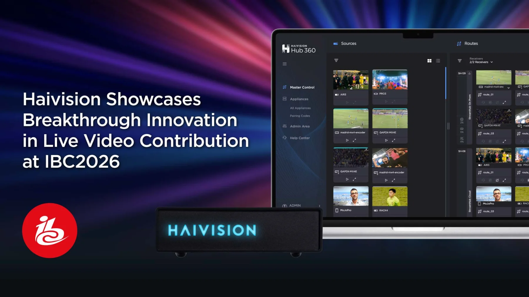Source image for Haivision demonstrates JPEG XS contribution and AI device setup