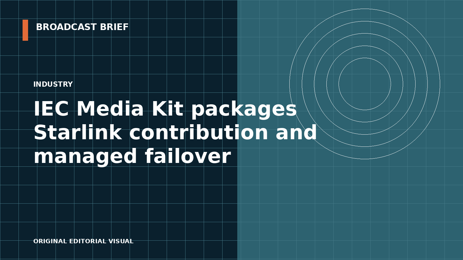 Editorial illustration for IEC Media Kit packages Starlink contribution and managed failover