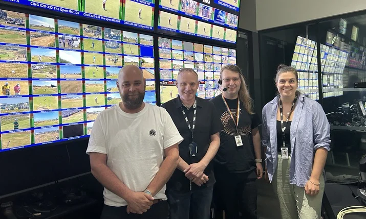 Source image for IMG carried 124 Open Championship feeds into a remote production hub