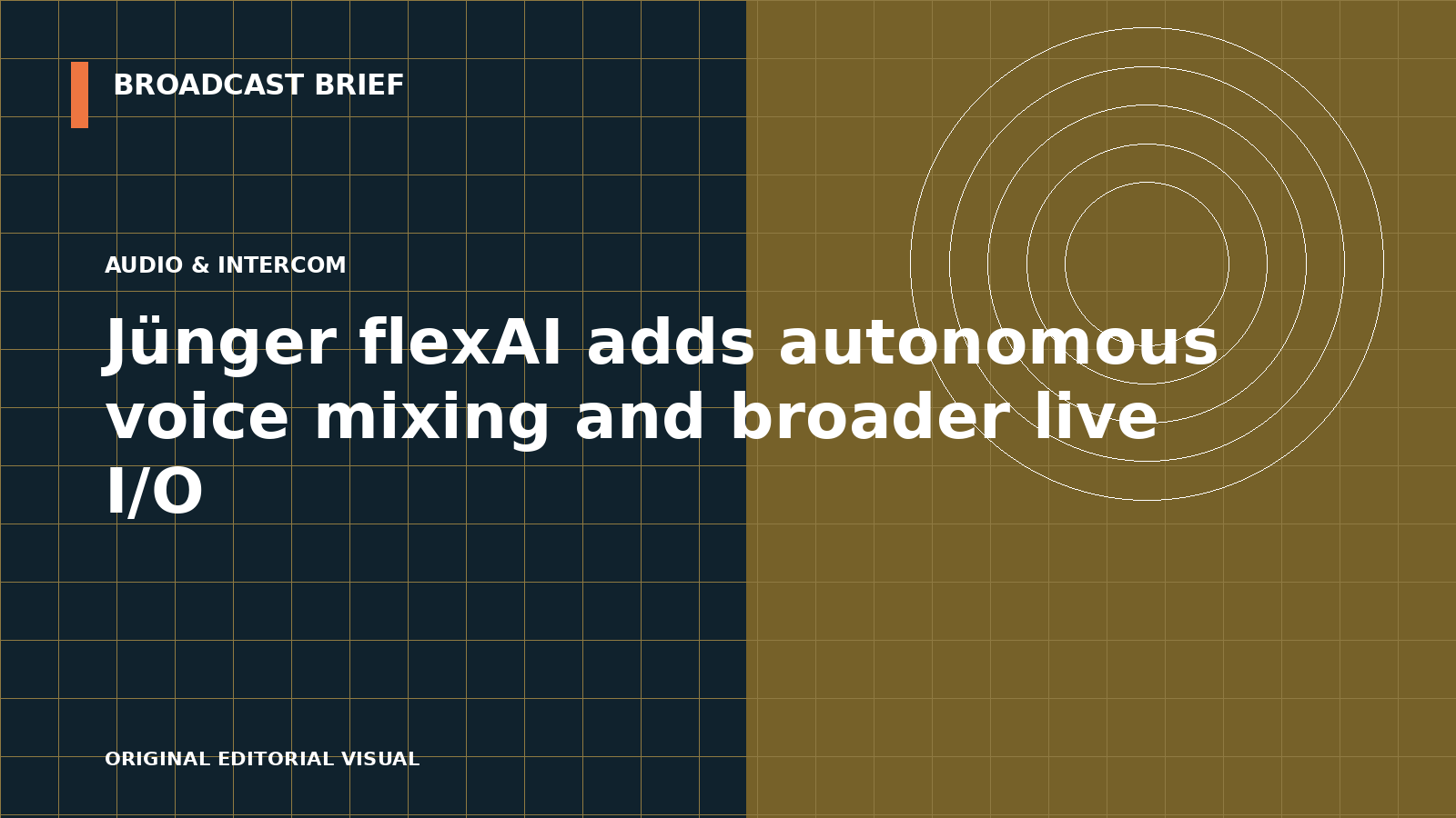 Editorial illustration for Jünger flexAI adds autonomous voice mixing and broader live I/O