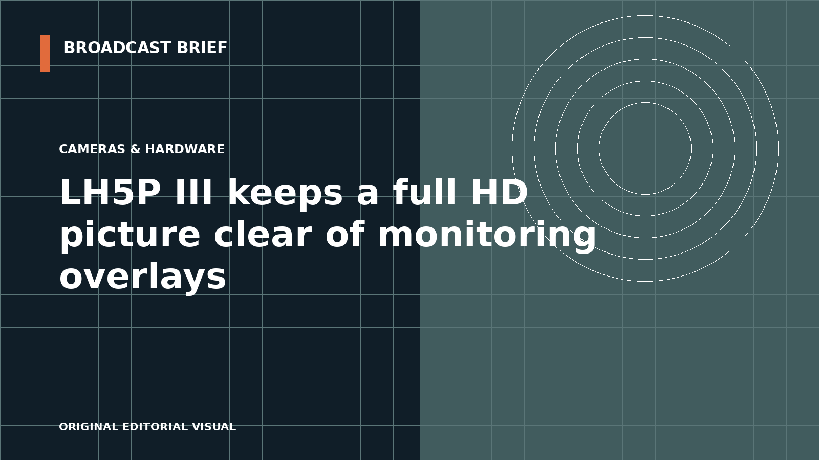 Editorial illustration for LH5P III keeps a full HD picture clear of monitoring overlays