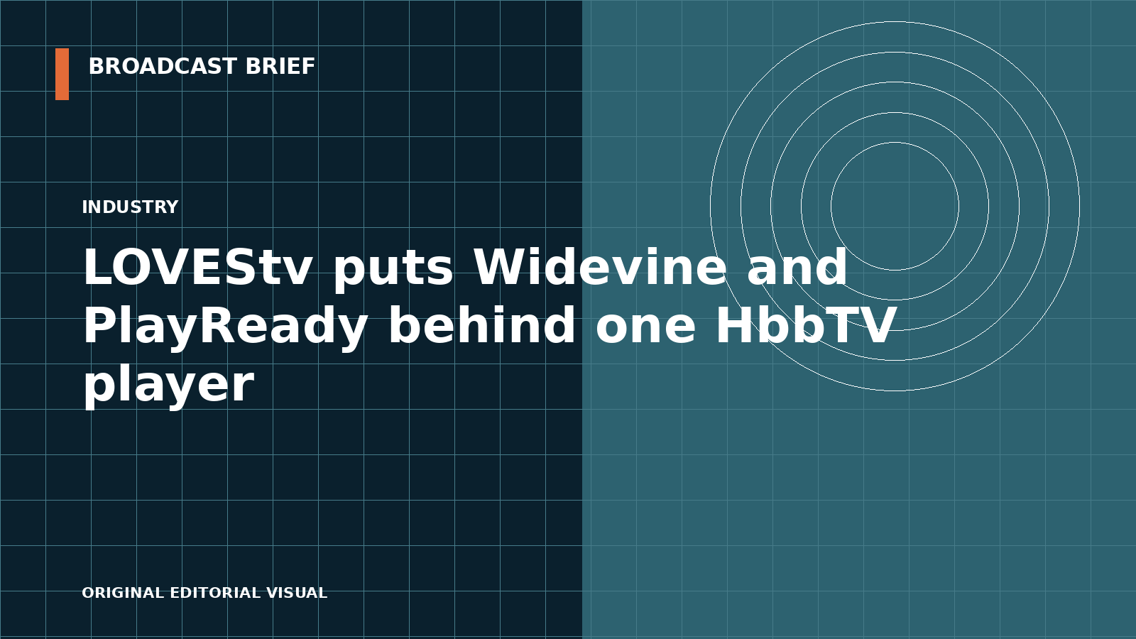 Editorial illustration for LOVEStv puts Widevine and PlayReady behind one HbbTV player