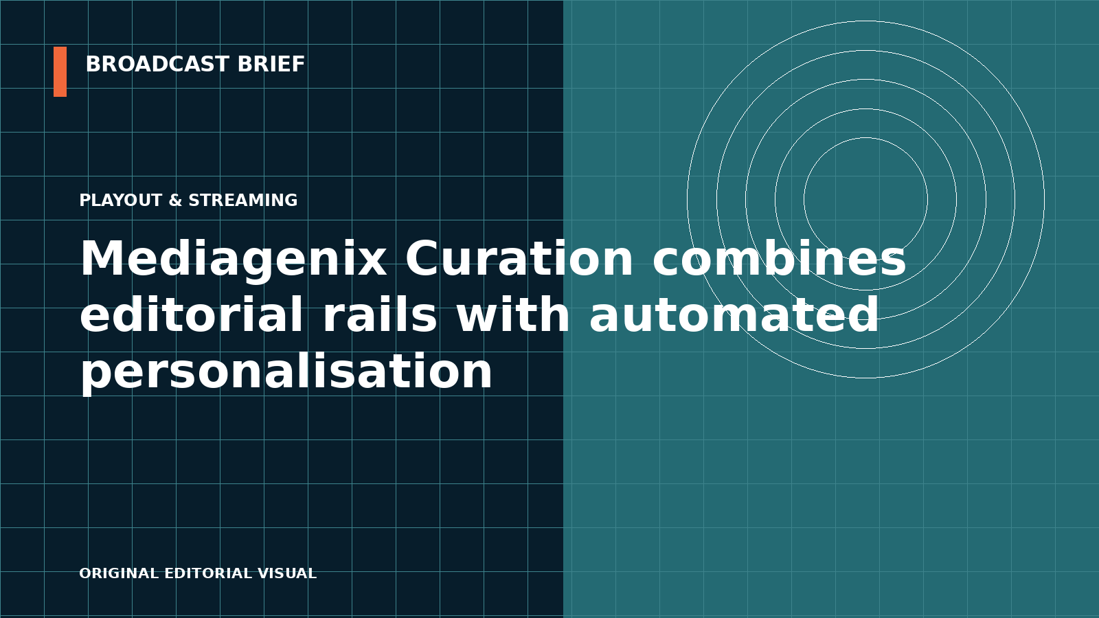 Editorial illustration for Mediagenix Curation combines editorial rails with automated personalisation