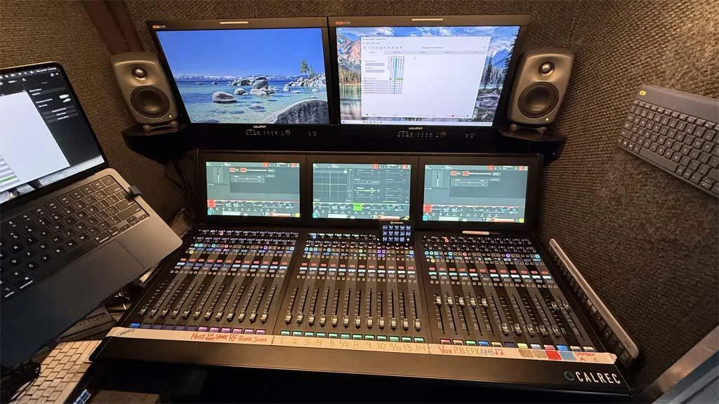 Source image for Mesh packs Dante, MADI and 36 Calrec faders into a compact OB truck