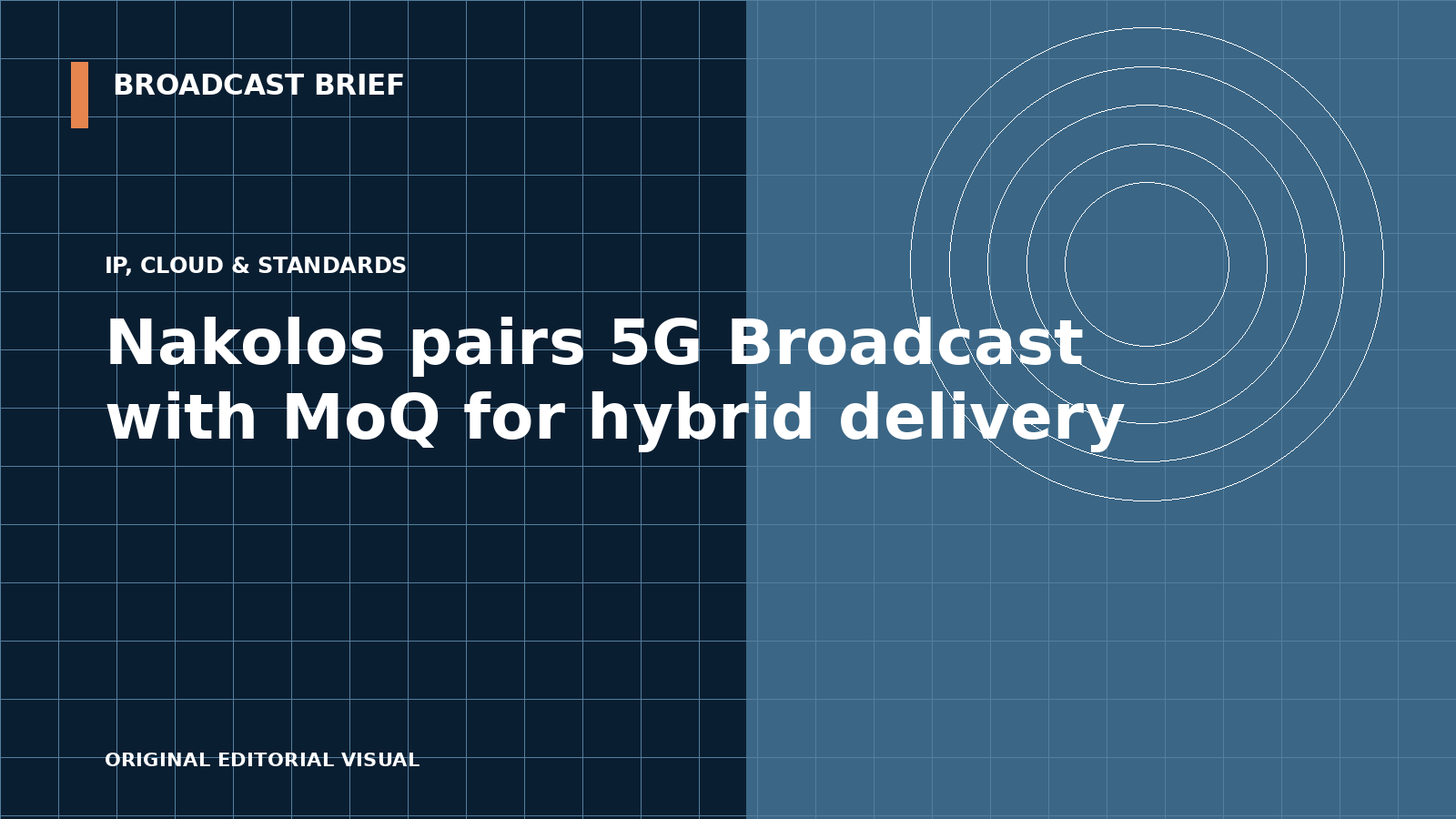 Editorial illustration for Nakolos pairs 5G Broadcast with MoQ for hybrid delivery