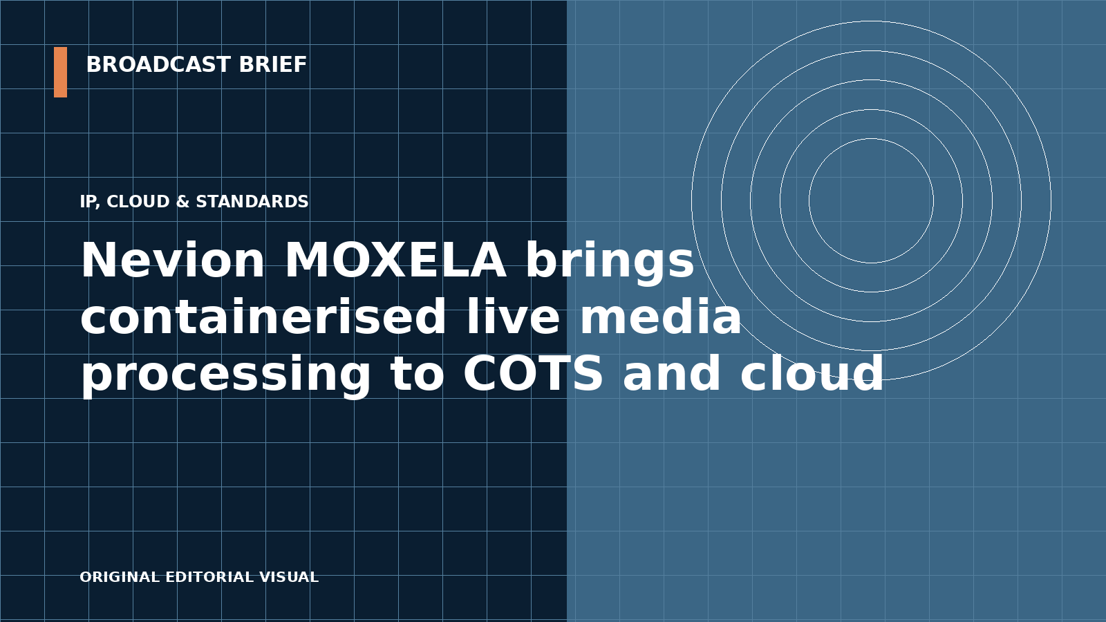 Editorial illustration for Nevion MOXELA brings containerised live media processing to COTS and cloud