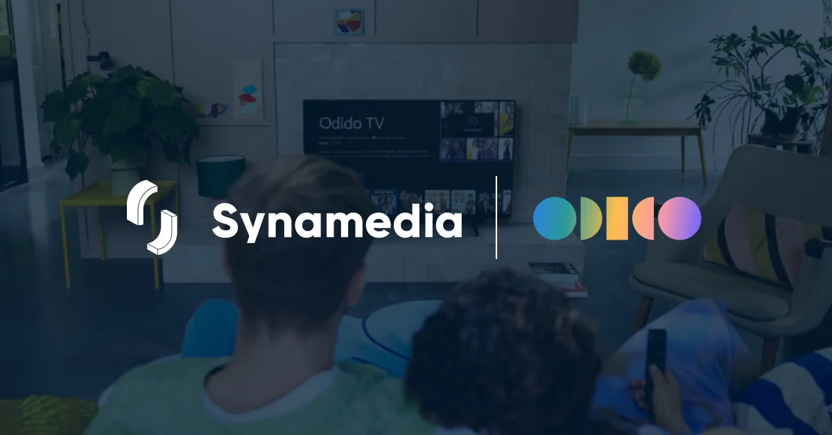 Official Synamedia and Odido graphic for the Odido TV streaming-platform announcement
