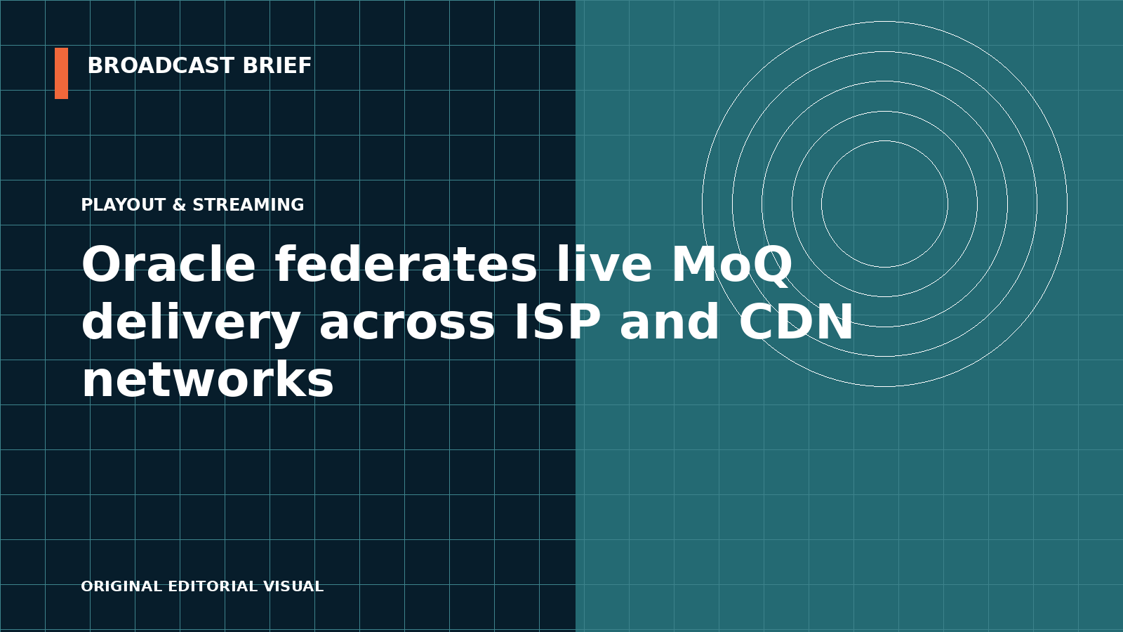 Editorial illustration for Oracle federates live MoQ delivery across ISP and CDN networks