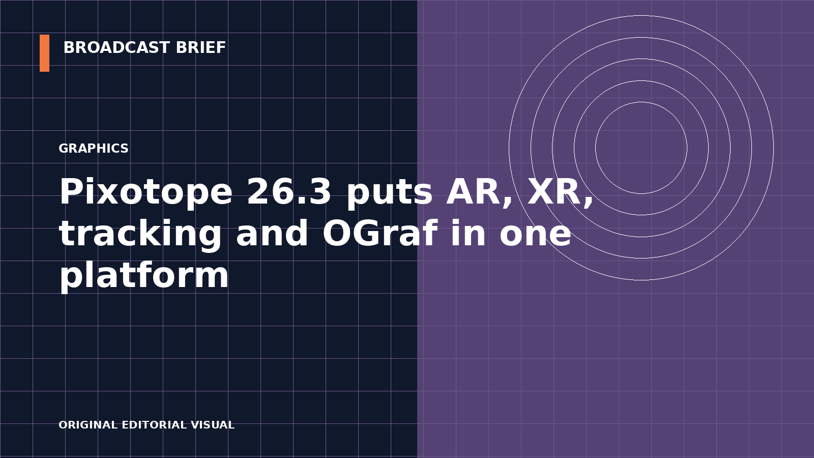 Editorial illustration for Pixotope 26.3 puts AR, XR, tracking and OGraf in one platform