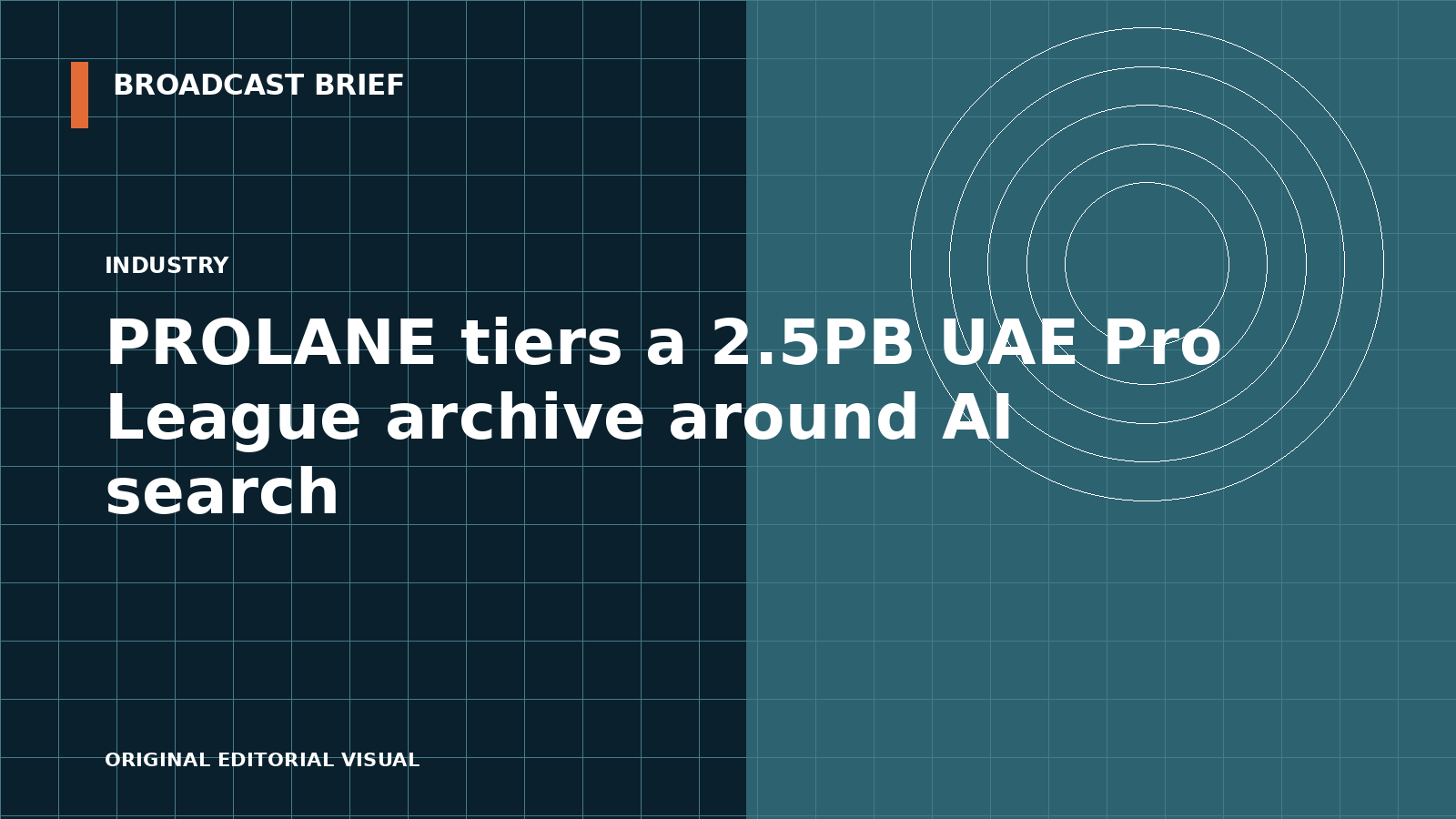 Editorial illustration for PROLANE tiers a 2.5PB UAE Pro League archive around AI search