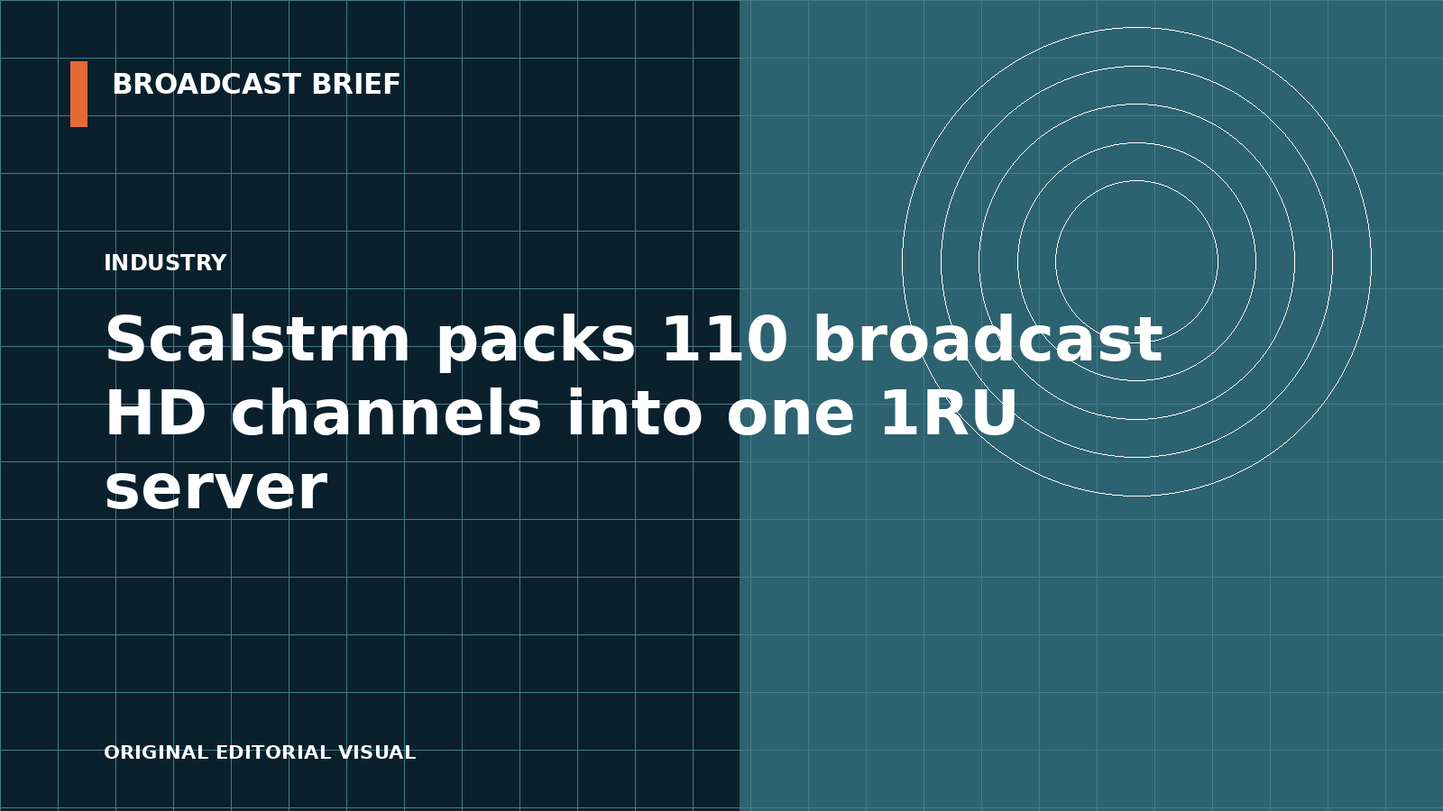 Editorial illustration for Scalstrm packs 110 broadcast HD channels into one 1RU server