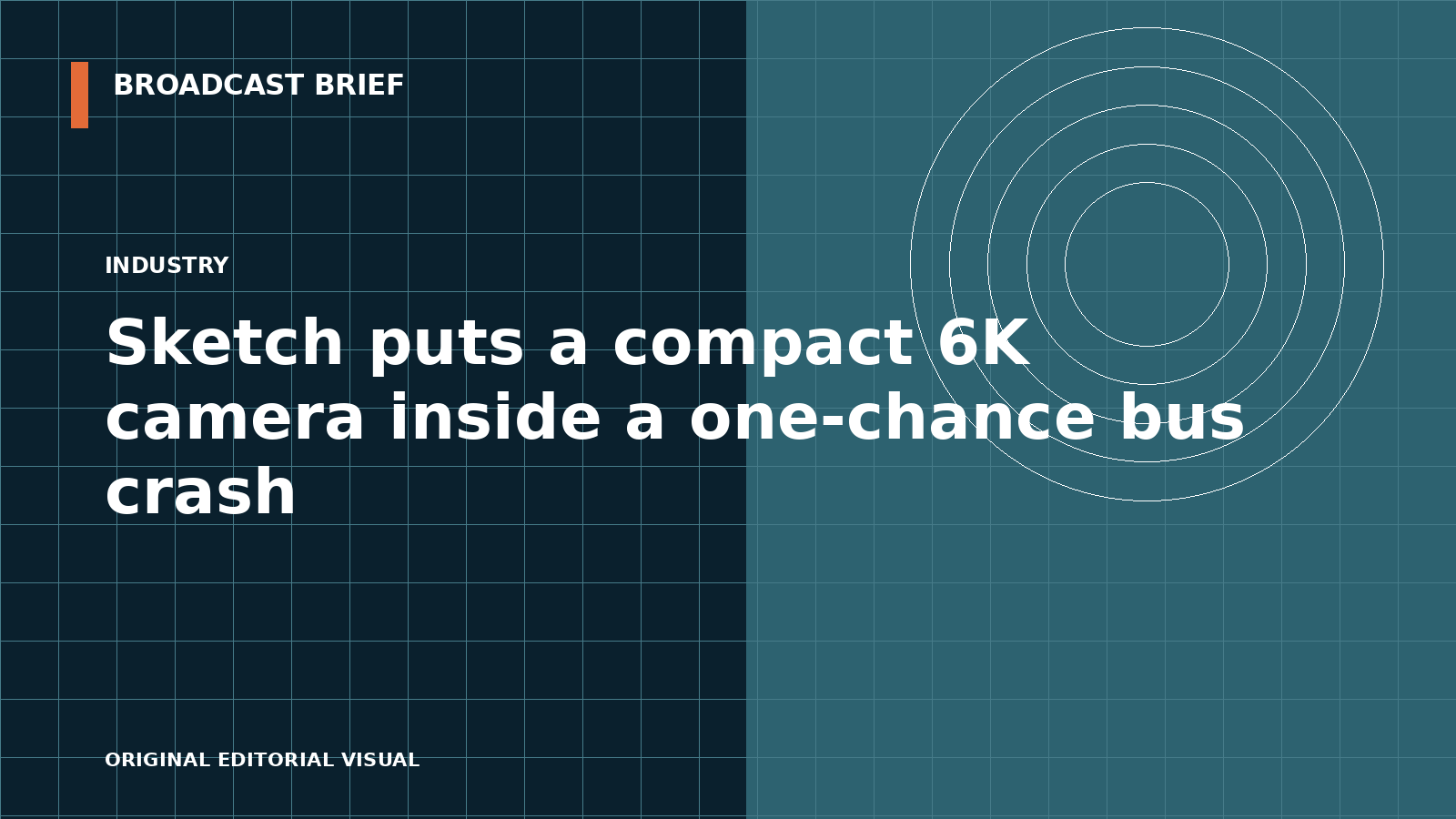 Editorial illustration for Sketch puts a compact 6K camera inside a one-chance bus crash