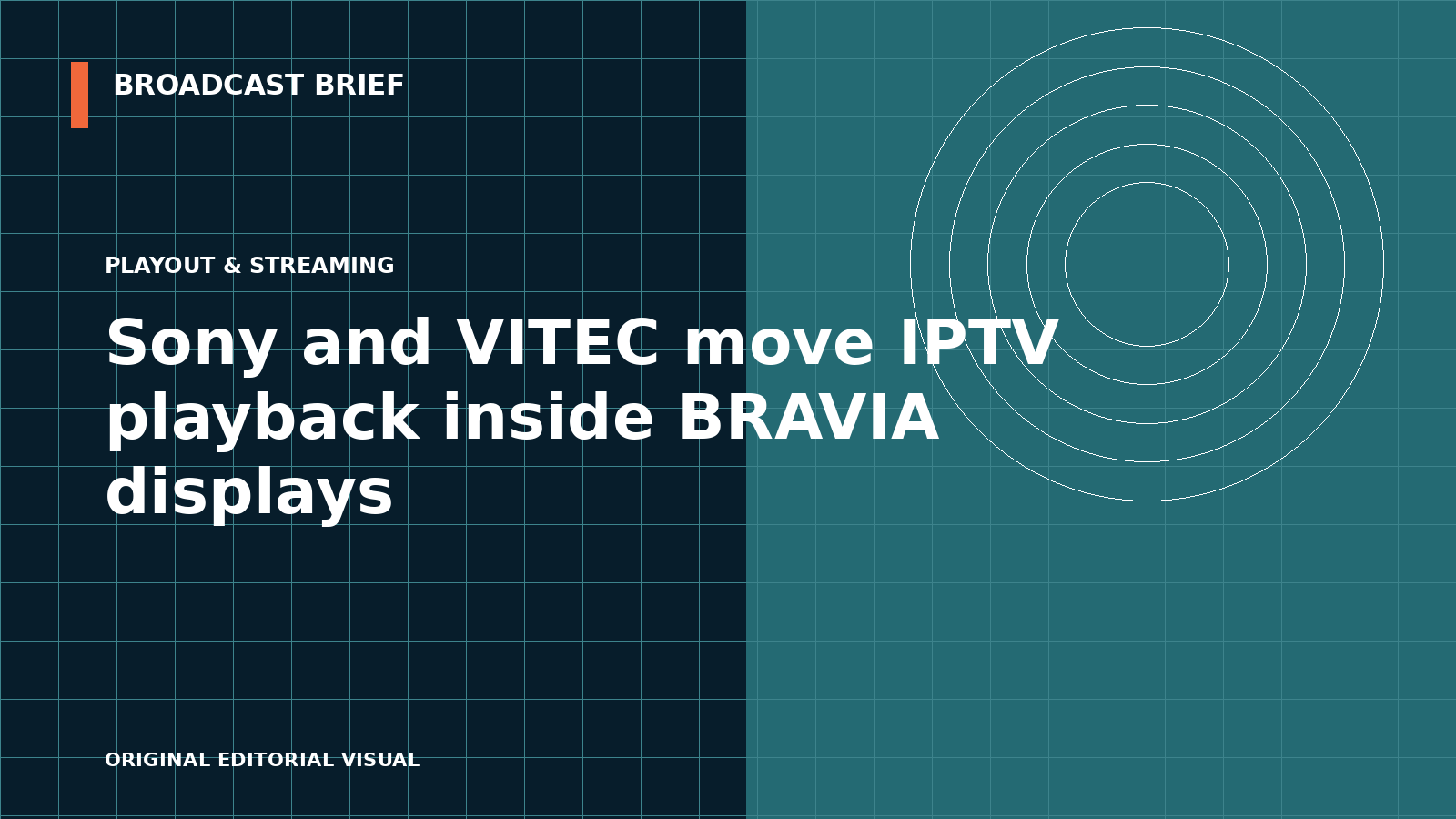 Editorial illustration for Sony and VITEC move IPTV playback inside BRAVIA displays