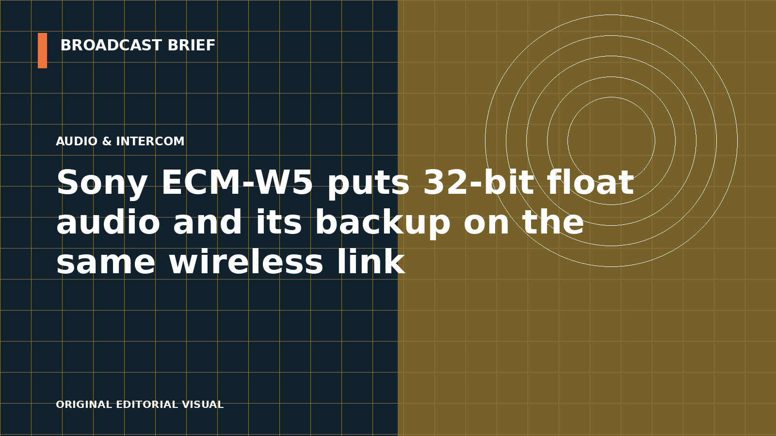 Editorial illustration for Sony ECM-W5 puts 32-bit float audio and its backup on the same wireless link