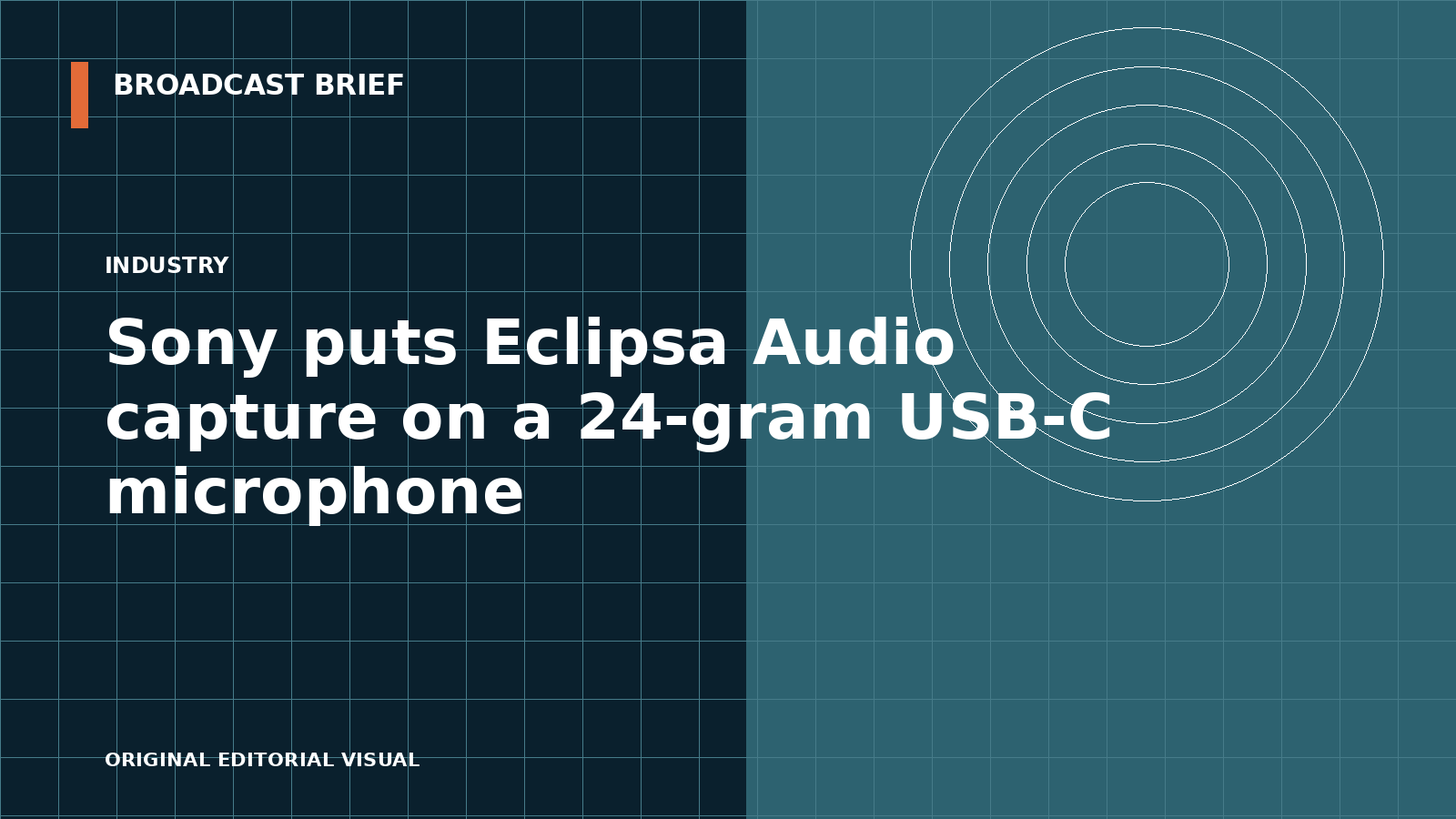 Editorial illustration for Sony puts Eclipsa Audio capture on a 24-gram USB-C microphone