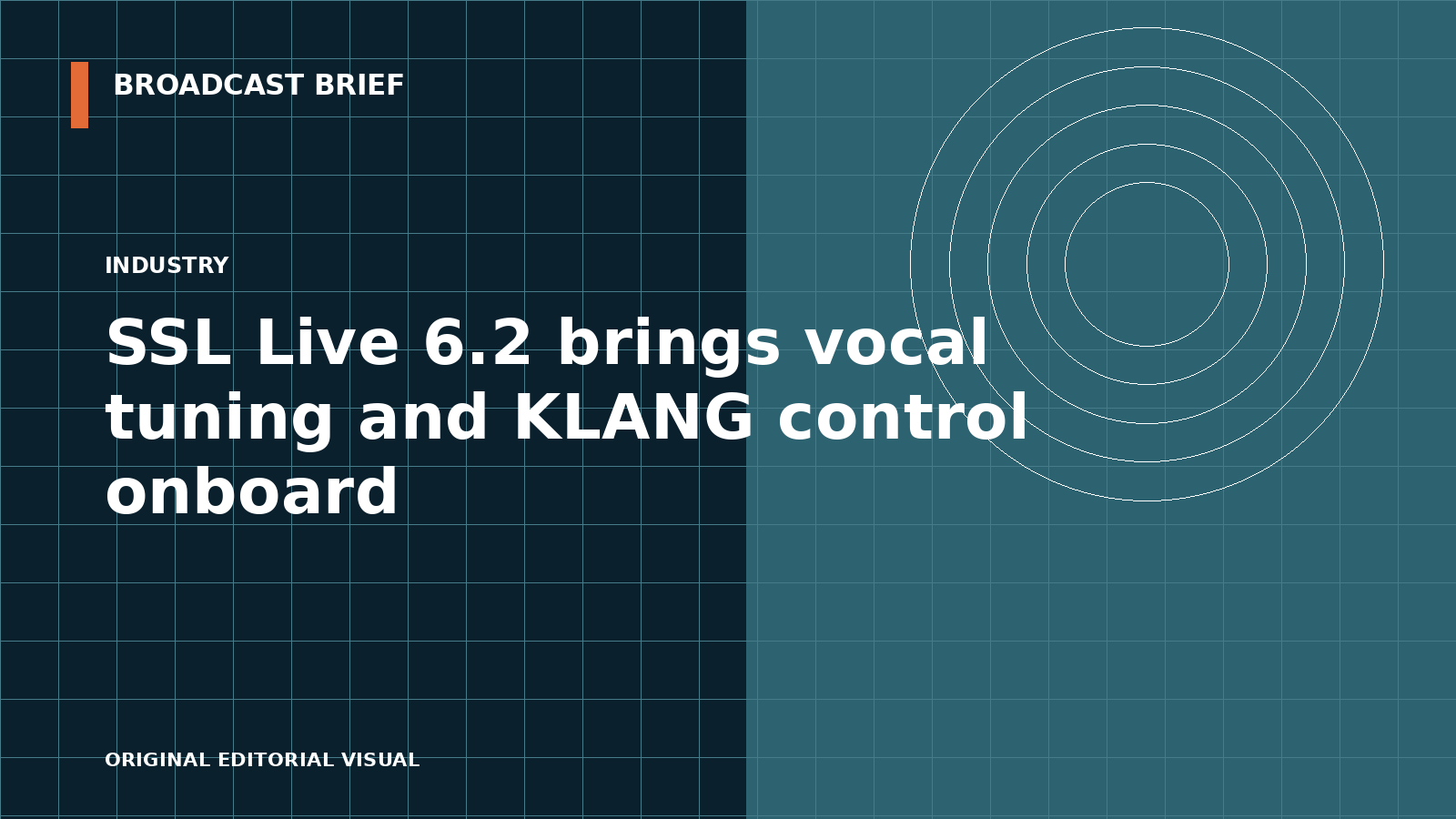 Editorial illustration for SSL Live 6.2 brings vocal tuning and KLANG control onboard