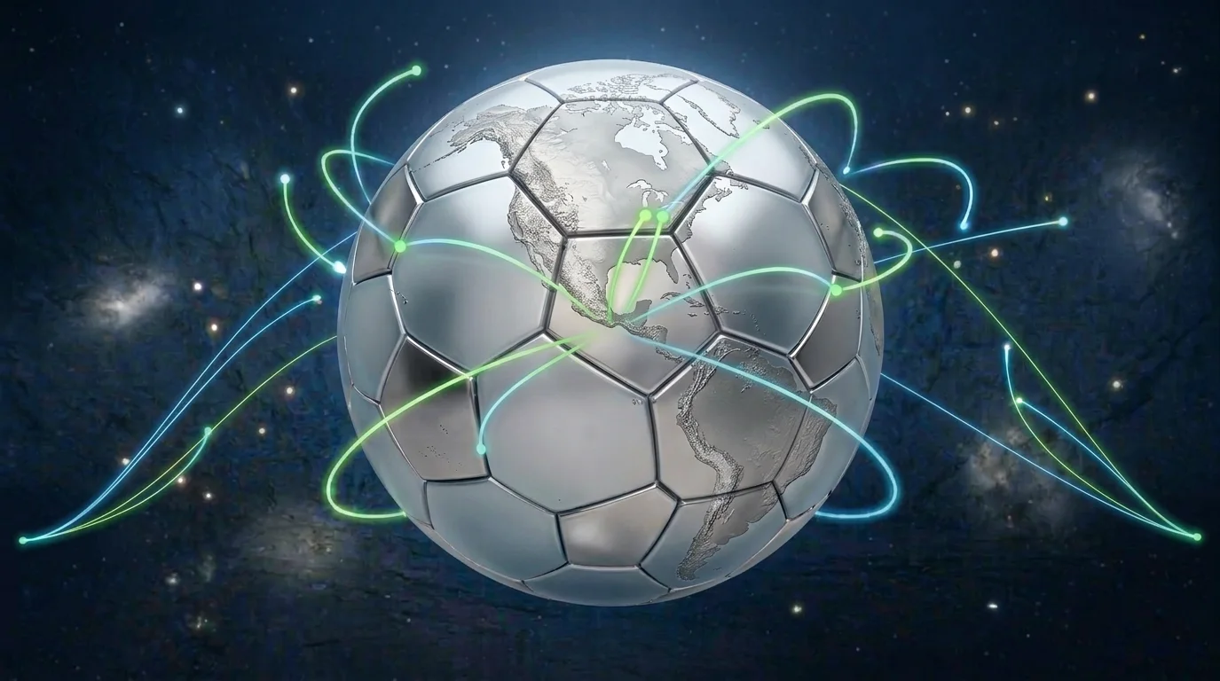 Google Cloud network globe graphic for TelevisaUnivision World Cup streaming