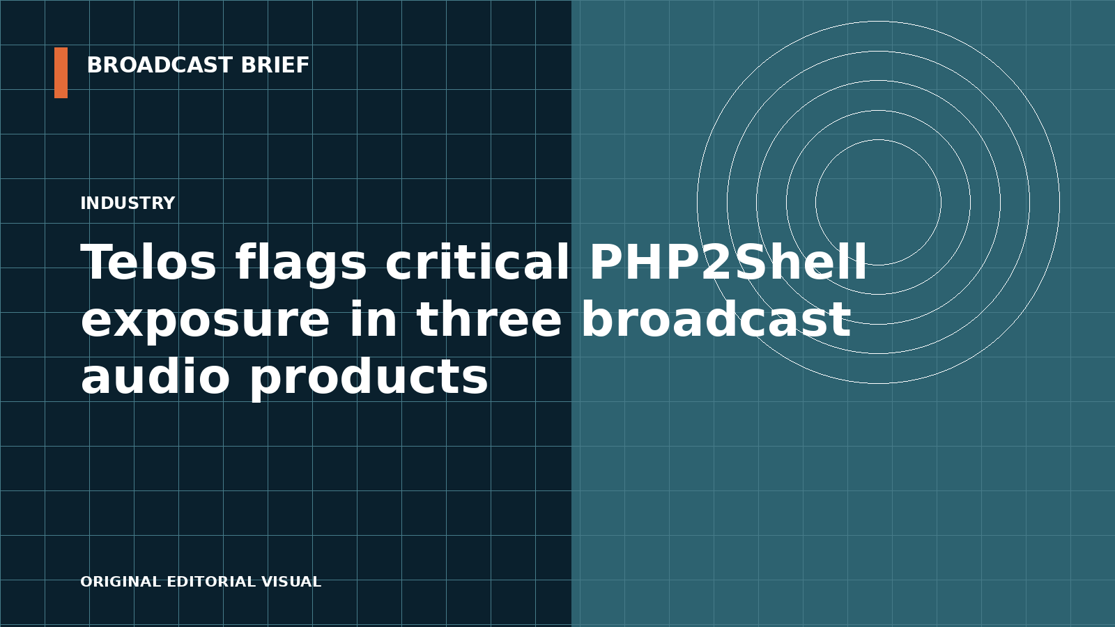 Editorial illustration for Telos flags critical PHP2Shell exposure in three broadcast audio products